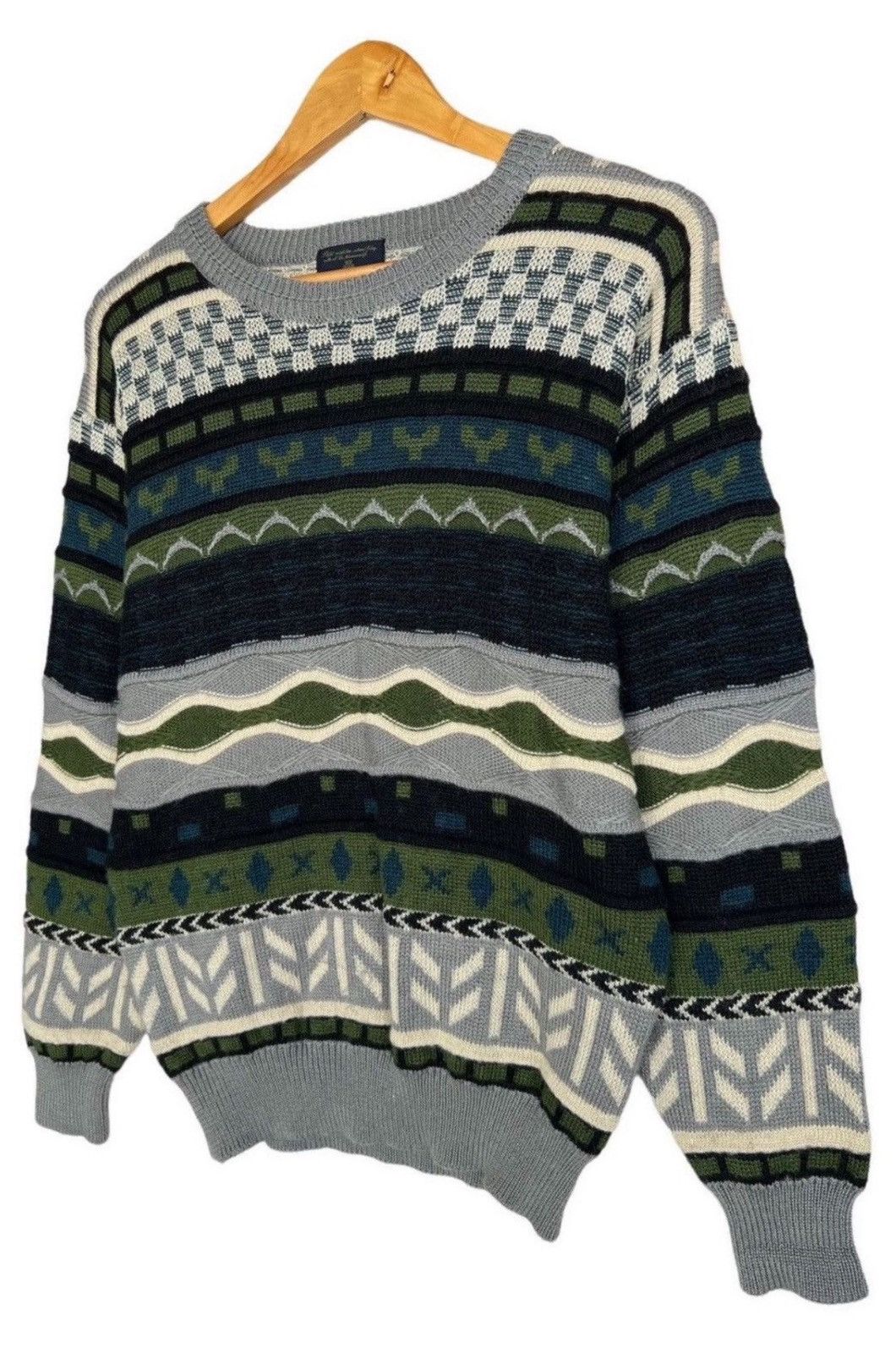 Vintage Vintage Multicolour Art Knitwear Inspired by Coogi Knitwear Size US S / EU 44-46 / 1 - 3 Thumbnail