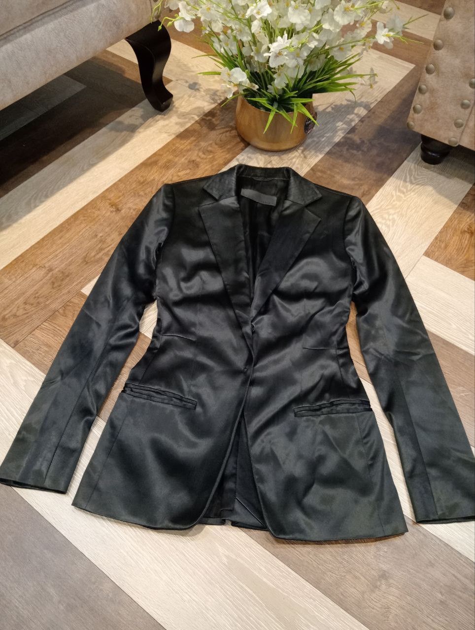 Haider Ackermann HAIDER ACKERMANN STRETCH ACTATE BLAZER - SIZE 34 BLACK Size XXS / US 00 / IT 34 - 3 Thumbnail