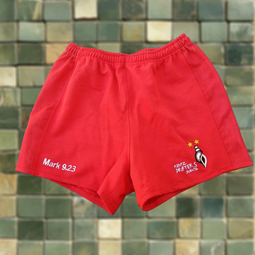 Vintage VINTAGE DRIFTERS FOOTBALL CLUB RUGBY DUBAI 2006 Kooga Rugby Shorts Size 38 Red Men's Shorts 38 Regular Lightweight Drawstring Elastic Waist Size US 26 / EU 42 - 1 Thumbnail
