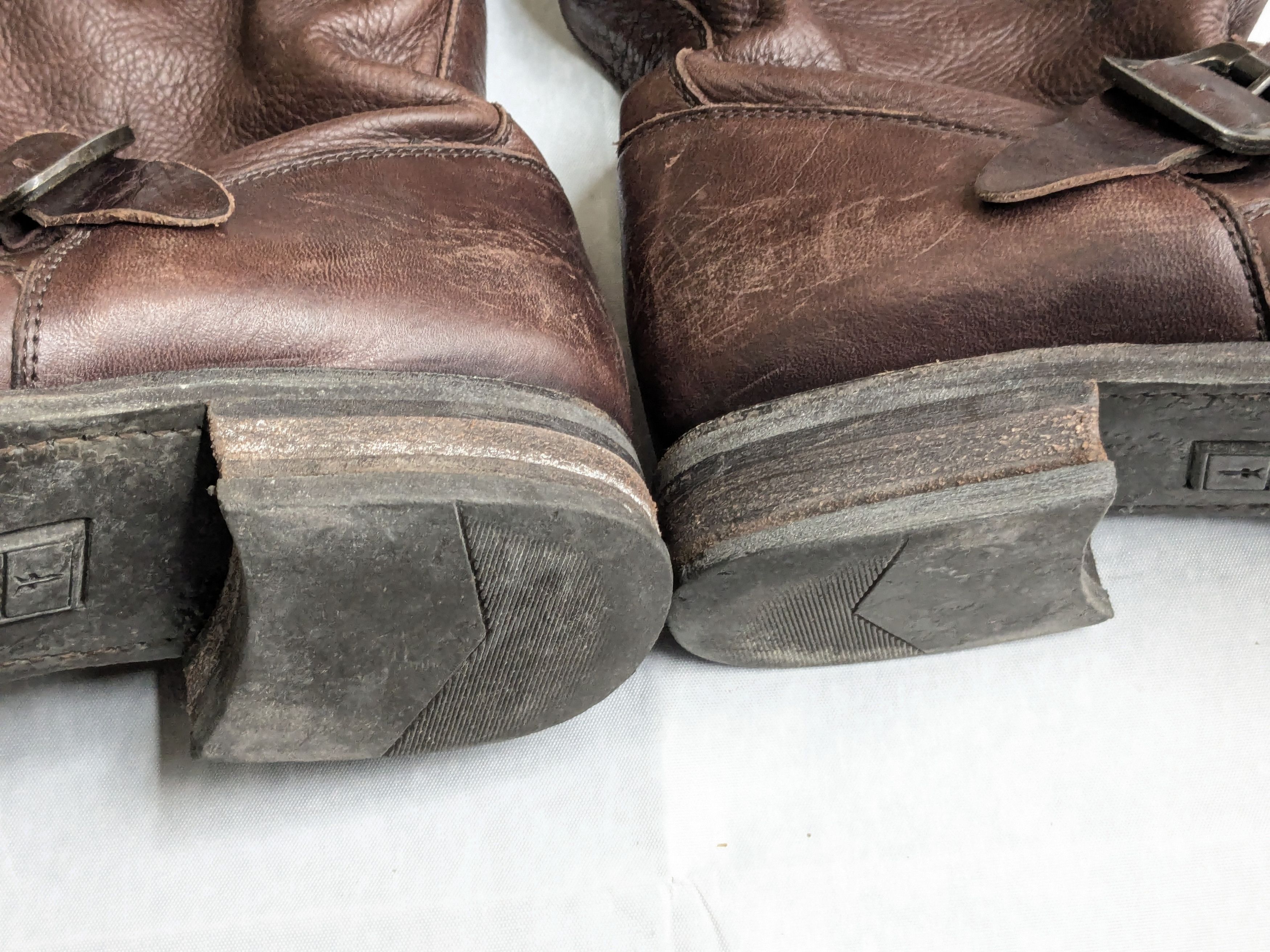 Frye Frye Engineer Boots 8.5 M Brown Leather Buckle Size US 8.5 / EU 41-42 - 16 Thumbnail