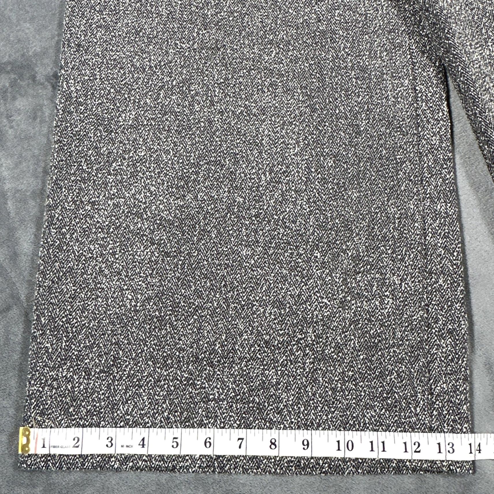 Free People Free People Pants Womens 10 Gray Herringbone Tweed Wide-Leg Dress Trousers with Pockets Size 32" / US 10 / IT 46 - 3 Thumbnail