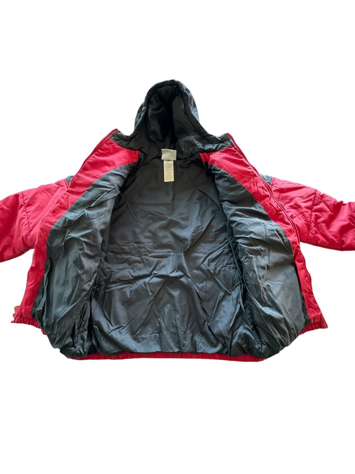 Adidas × Vintage Vintage Adidas Embroidered Double Sided Logo Puffer Hoodie Size L / US 10 / IT 46 - 6 Thumbnail