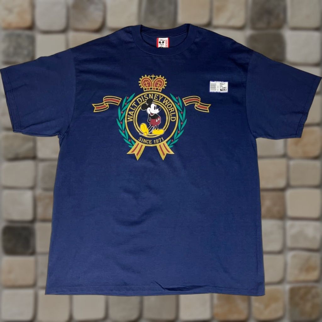 Vintage VINTAGE Disney Designs Mickey Mouse T-Shirt Men 2XL Blue Cotton NOS 1990s 90s Disney World Graphic Print Crew Neck Short Sleeve Crew Neck Shirt Size US XXL / EU 58 / 5 - 1 Thumbnail