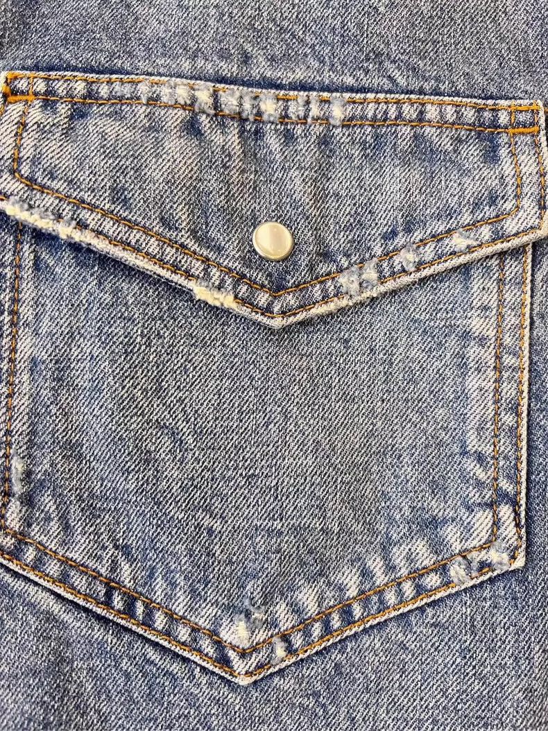 Balenciaga Balenciaga Pearl button blue denim vest Size US XXS / EU 40 - 4 Thumbnail
