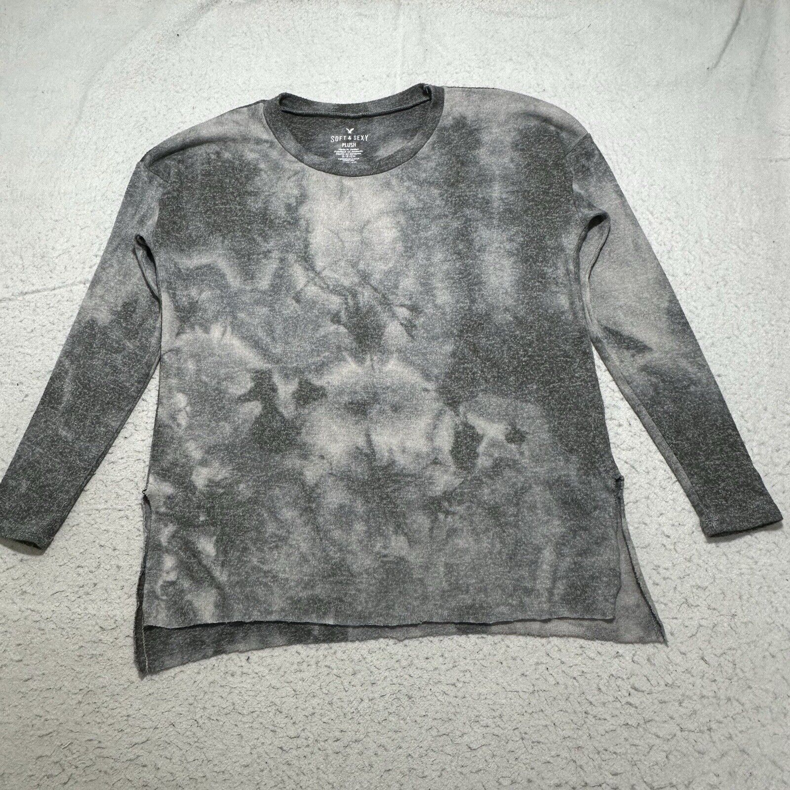 American Eagle Outfitters American Eagle Soft & Sexy Plush Small Sweatshirt Soft Gray Size S / US 4 / IT 40 - 1 Thumbnail