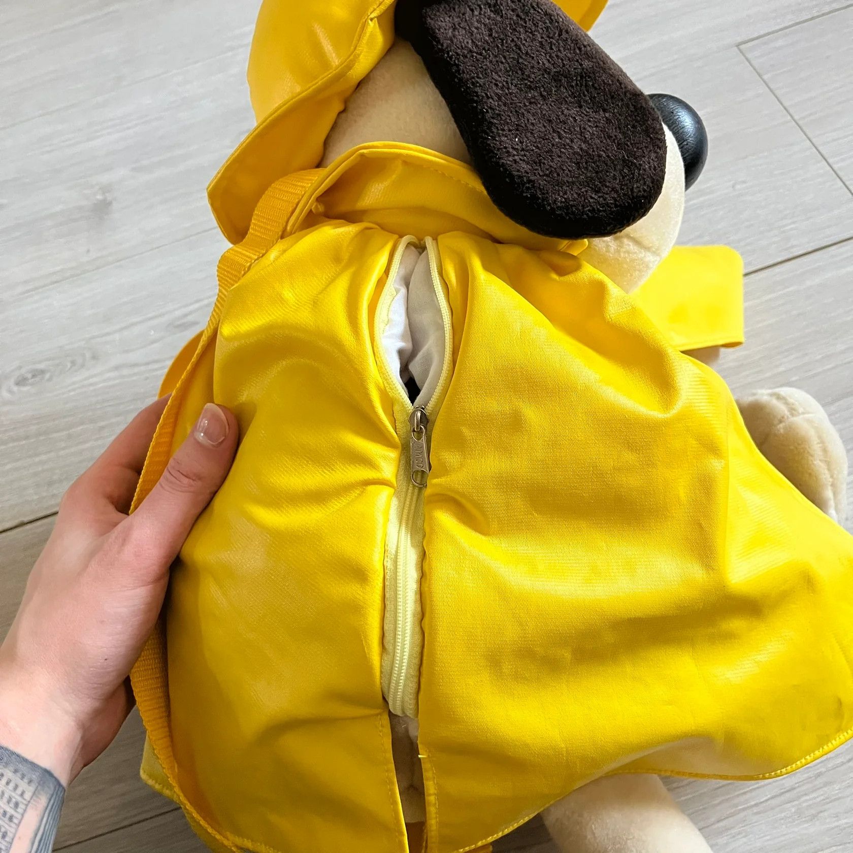 Wallace and Gromit Yellow Raincoat Plush Backpack