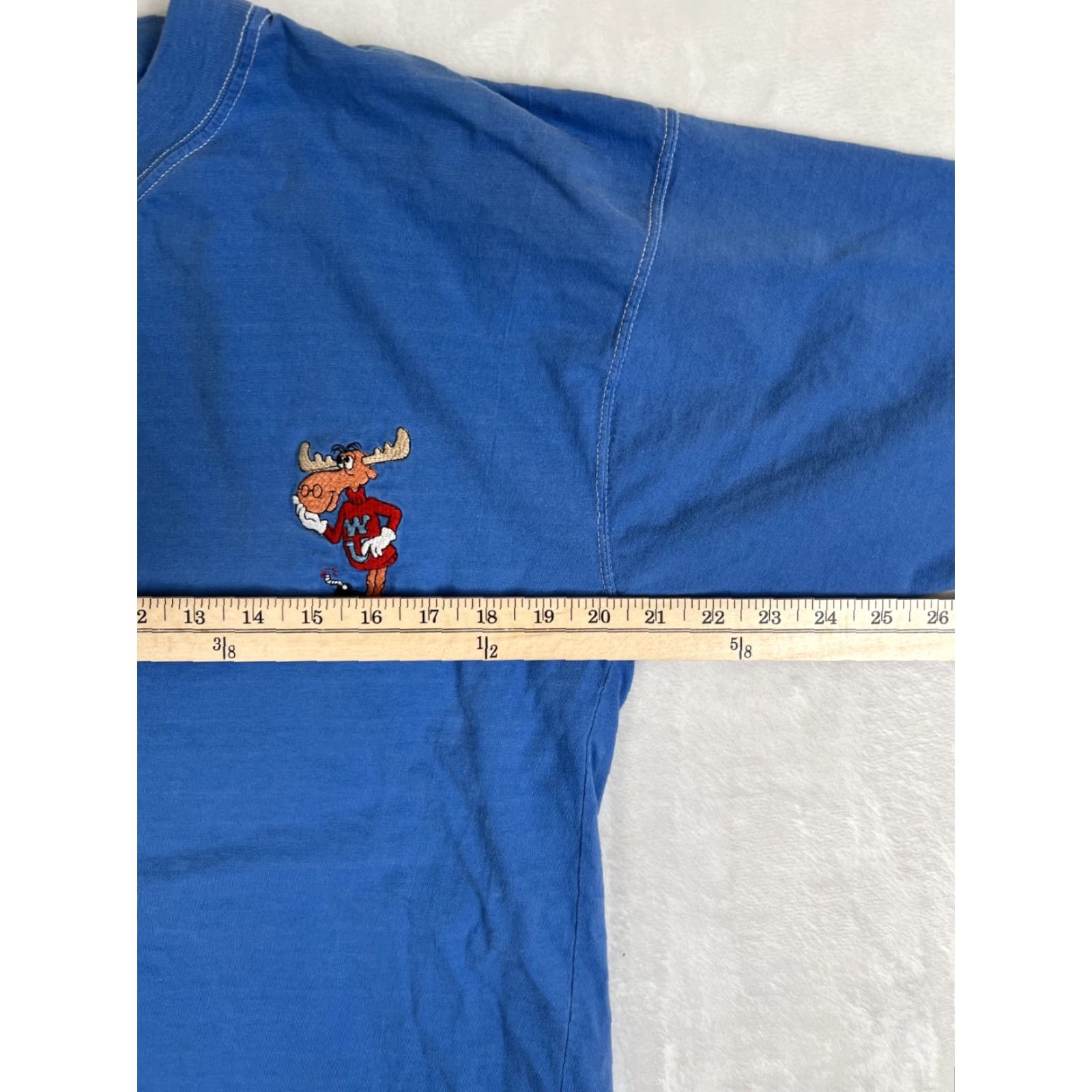 Vintage VINTAGE Toon Time T-Shirt Bullwinkle Embroidered Blue Size Men’s Large 90s Cartoon Rocky Crew Neck Short Sleeve Cotton Size US L / EU 52-54 / 3 - 5 Thumbnail