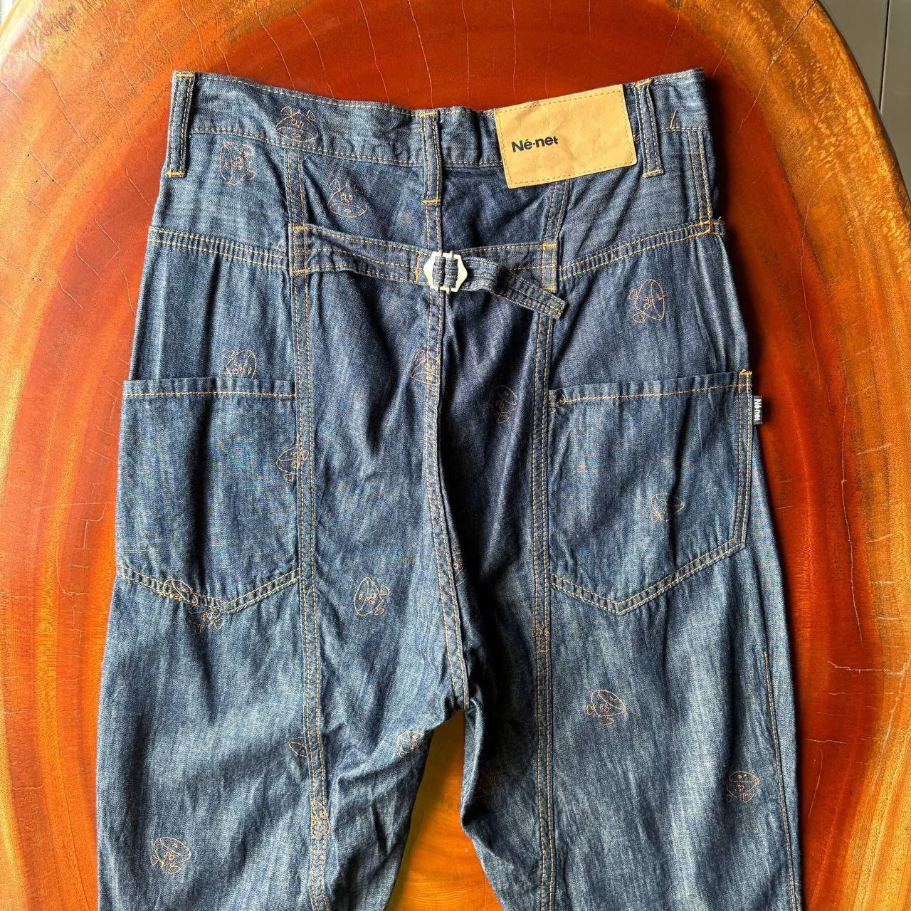 Ne-Net Ne-Net By Issey Miyake Embroidered Indigo Dye Jeans Pants Size US 30 / EU 46 - 4 Thumbnail