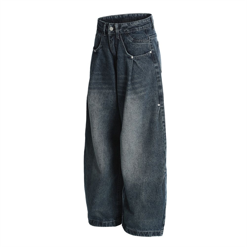 Japanese Brand × Jean Men's street style rivet washed distressed scimitar jeans Size US 34 / EU 50 - 2 Thumbnail