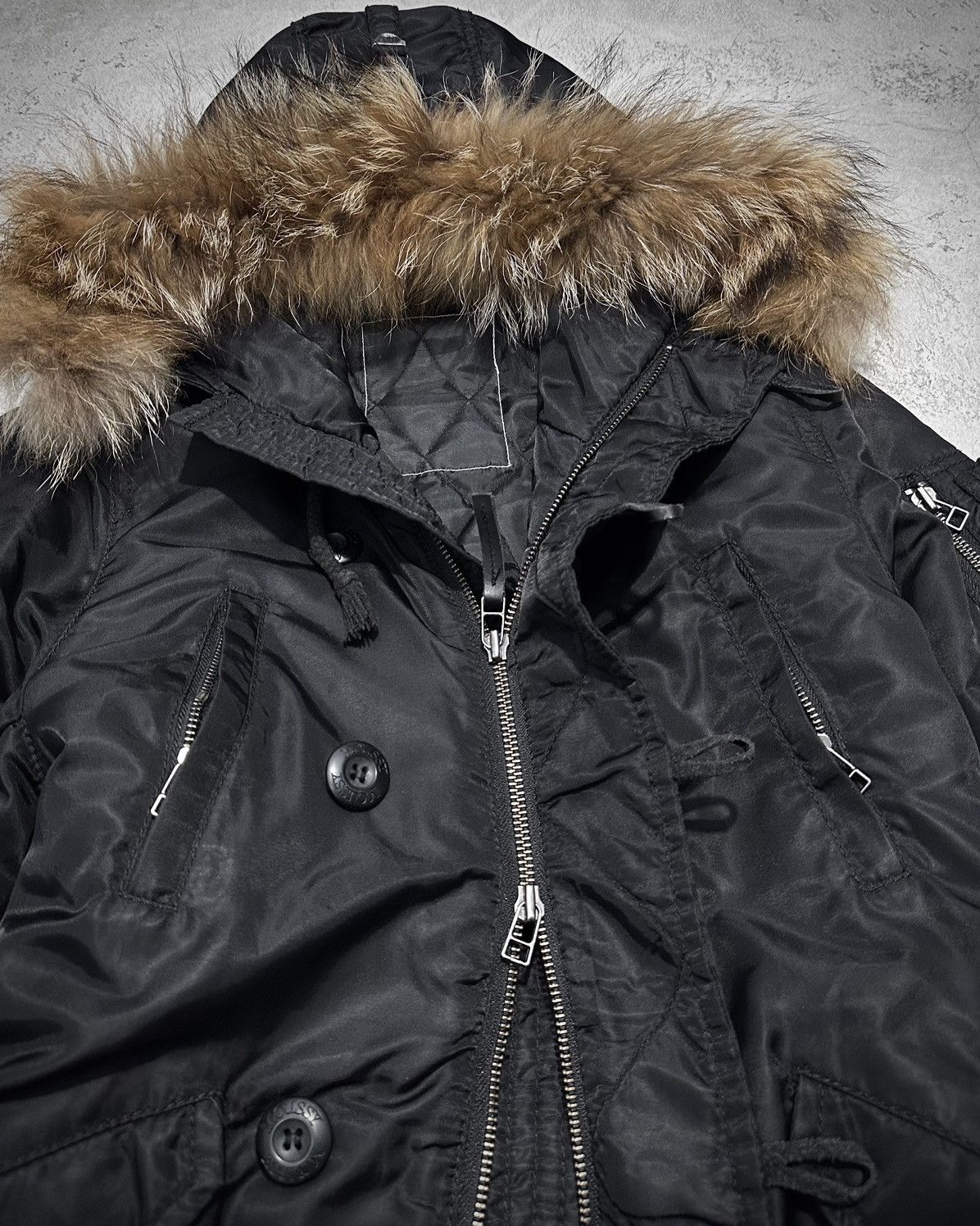 Japanese Brand Vkei Moussy N2b Fur Hood Jacket Kmrii Lgb Style Size US M / EU 48-50 / 2 - 9 Thumbnail