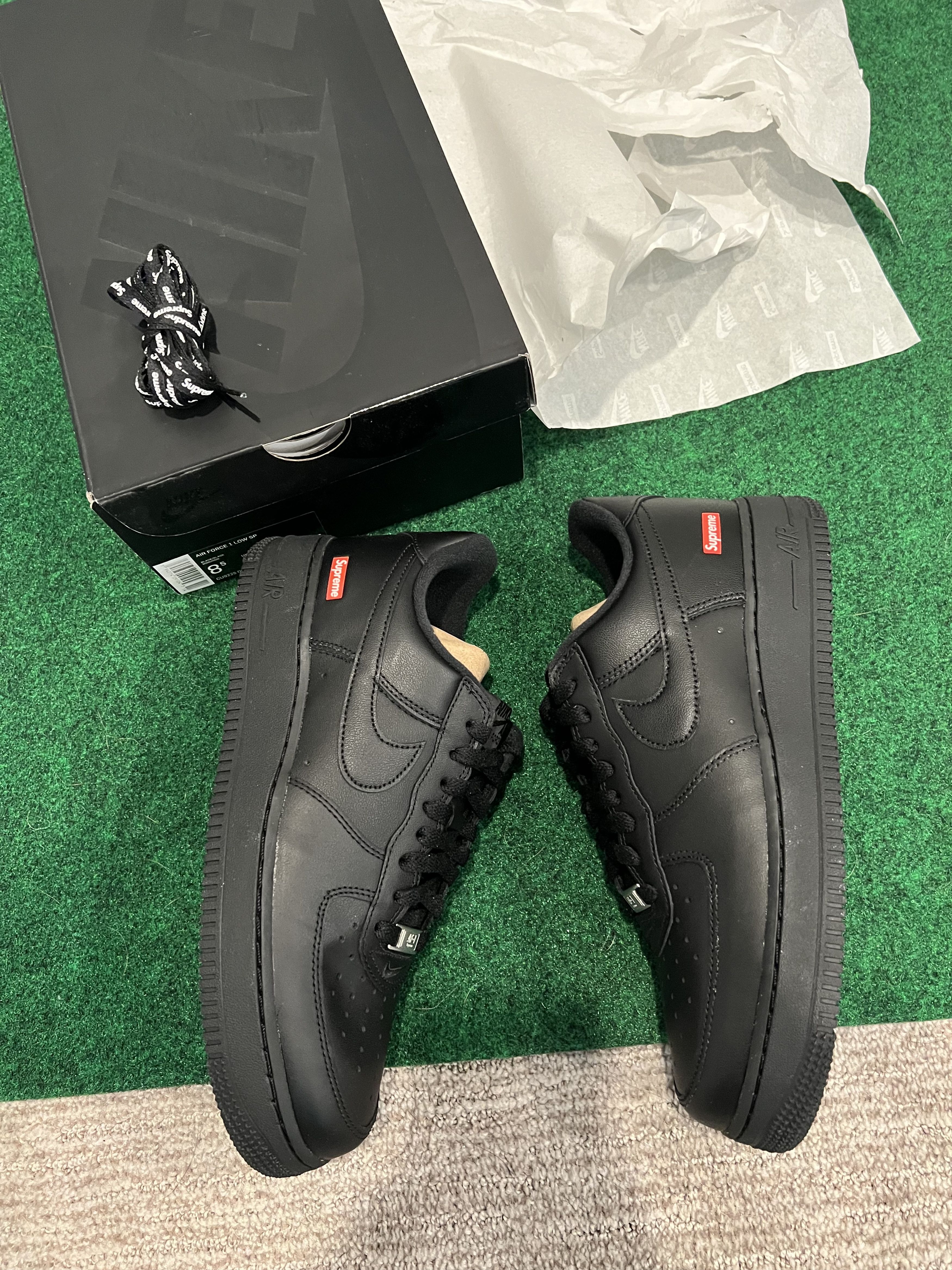 Nike × Supreme Supreme Nike Air Force One Low - Black Size US 8.5 / EU 41-42 - 4 Thumbnail