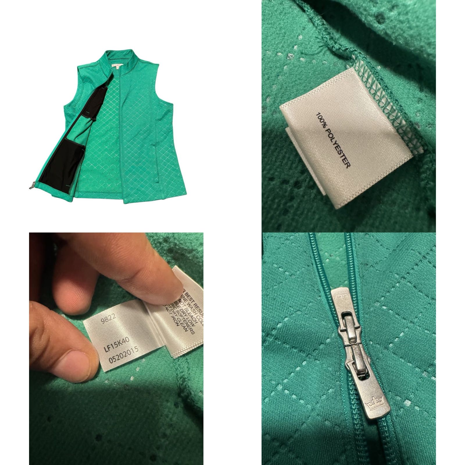 Peter Millar Peter Millar Vest Womens Green Golf Full Zip Ladies Polyester Size Large Size L / US 10 / IT 46 - 9 Thumbnail