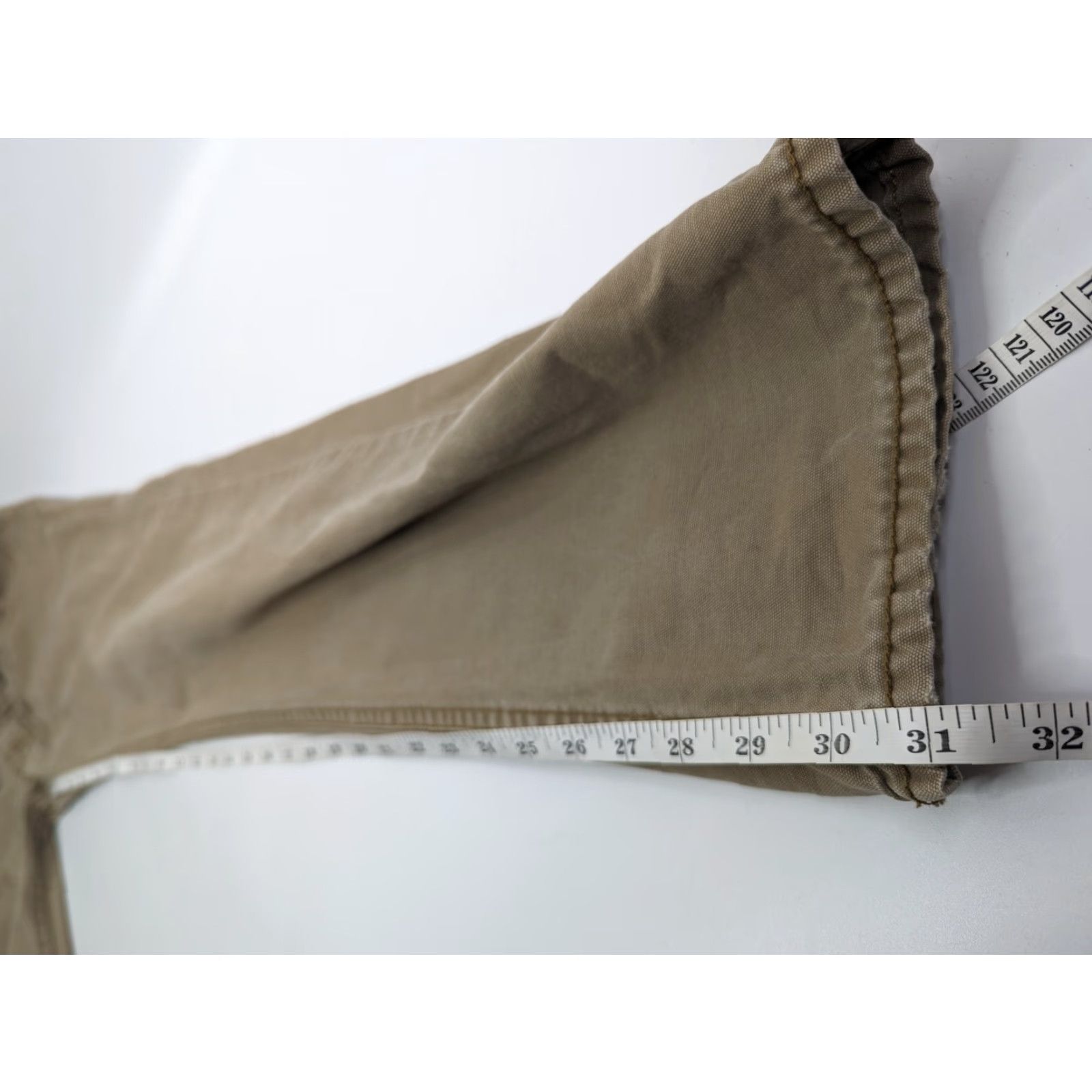 Vans VANS Pants Men 32 Khaki Beige Canvas Chino Heavyweight Straight Leg 2000s Casual Travel Workwear Size US 33 - 6 Thumbnail