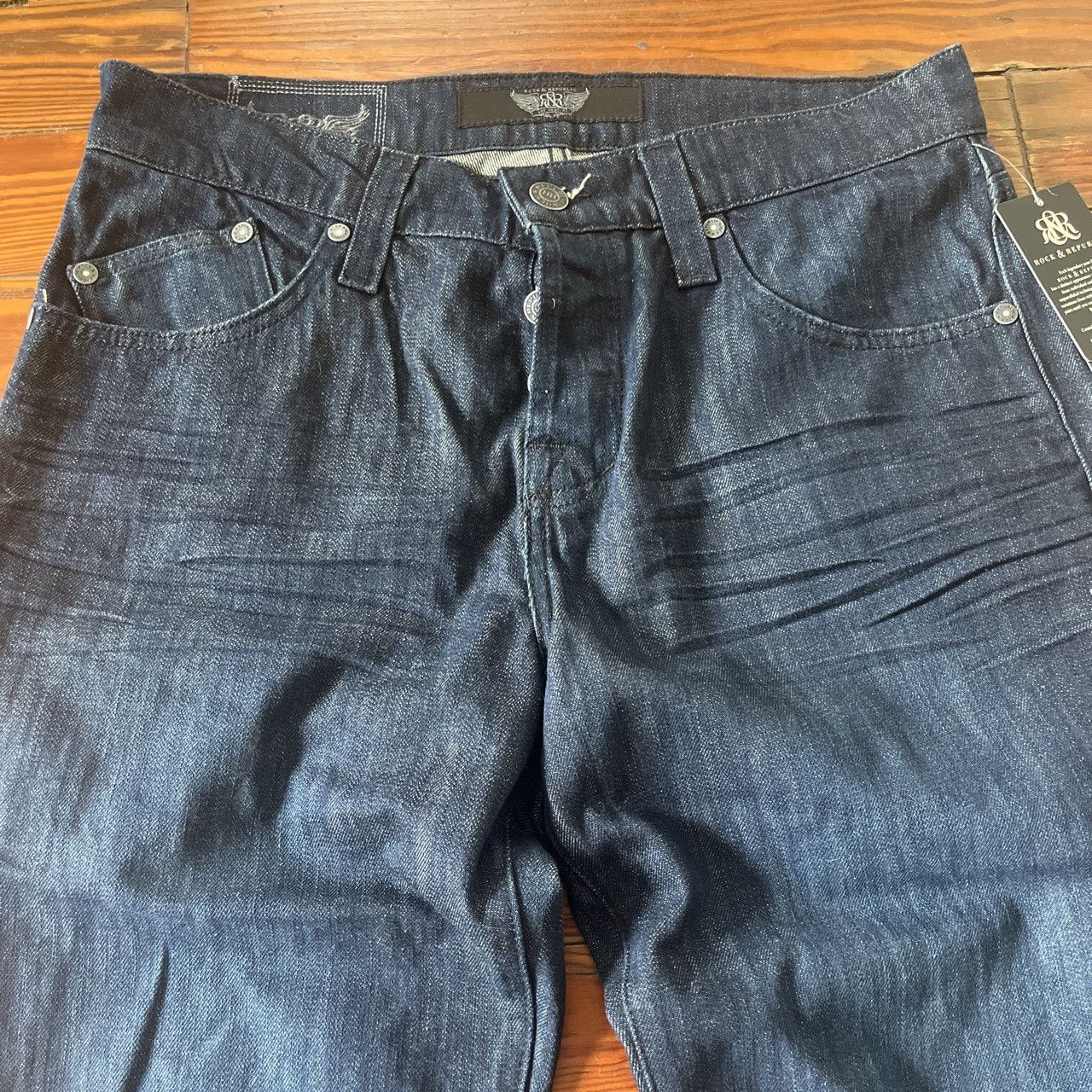 Rock & Republic Dark blue denim Jeans Size US 34 / EU 50 - 3 Thumbnail
