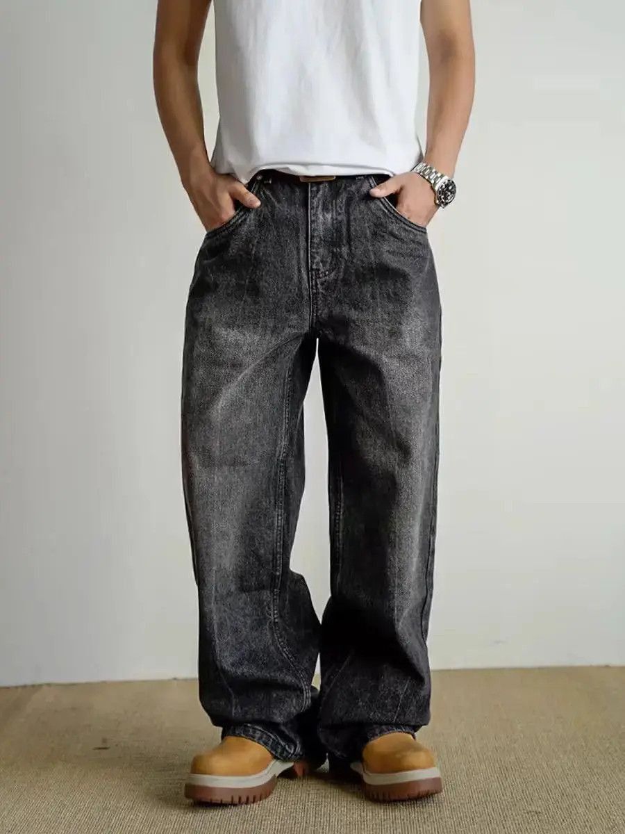 Japanese Brand Heavy Wash Aged Vintage Black Jeans Size US 32 / EU 48 - 4 Thumbnail