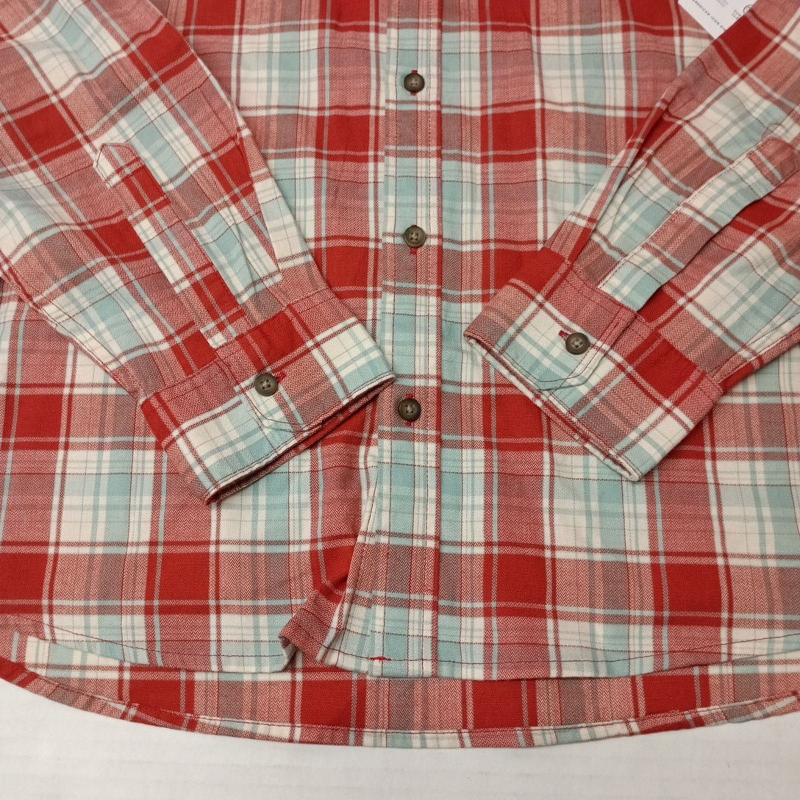 Wrangler Wrangler Cowboy Wash Shirt Men's Size L Large Red Teal Plaid Size US L / EU 52-54 / 3 - 2 Thumbnail