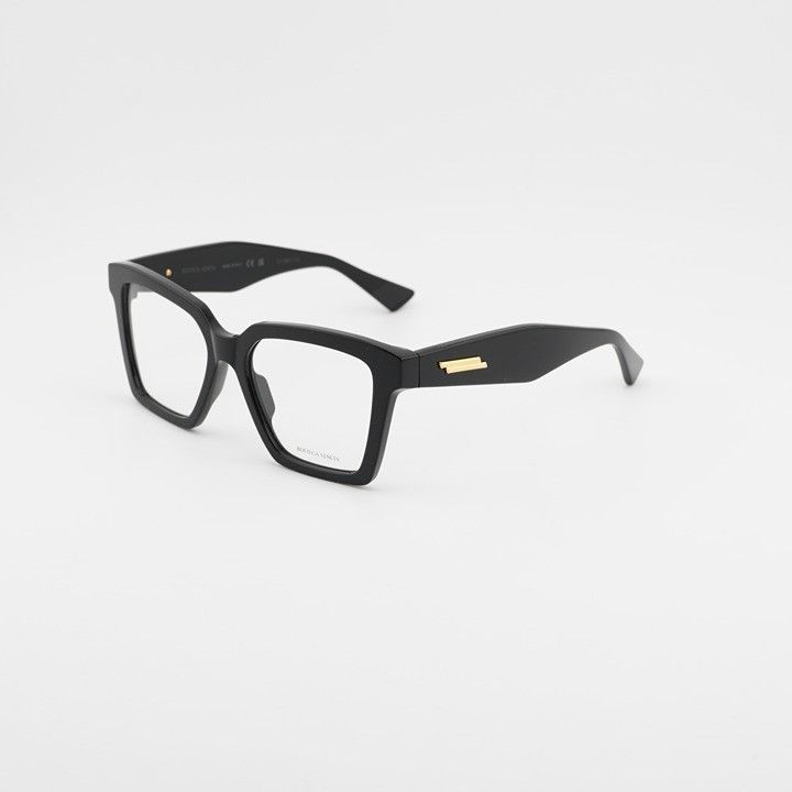 Bottega Veneta Bottega Veneta BV1458O 001 Eyeglasses Black 52mm Square Fram Size ONE SIZE - 1 Thumbnail