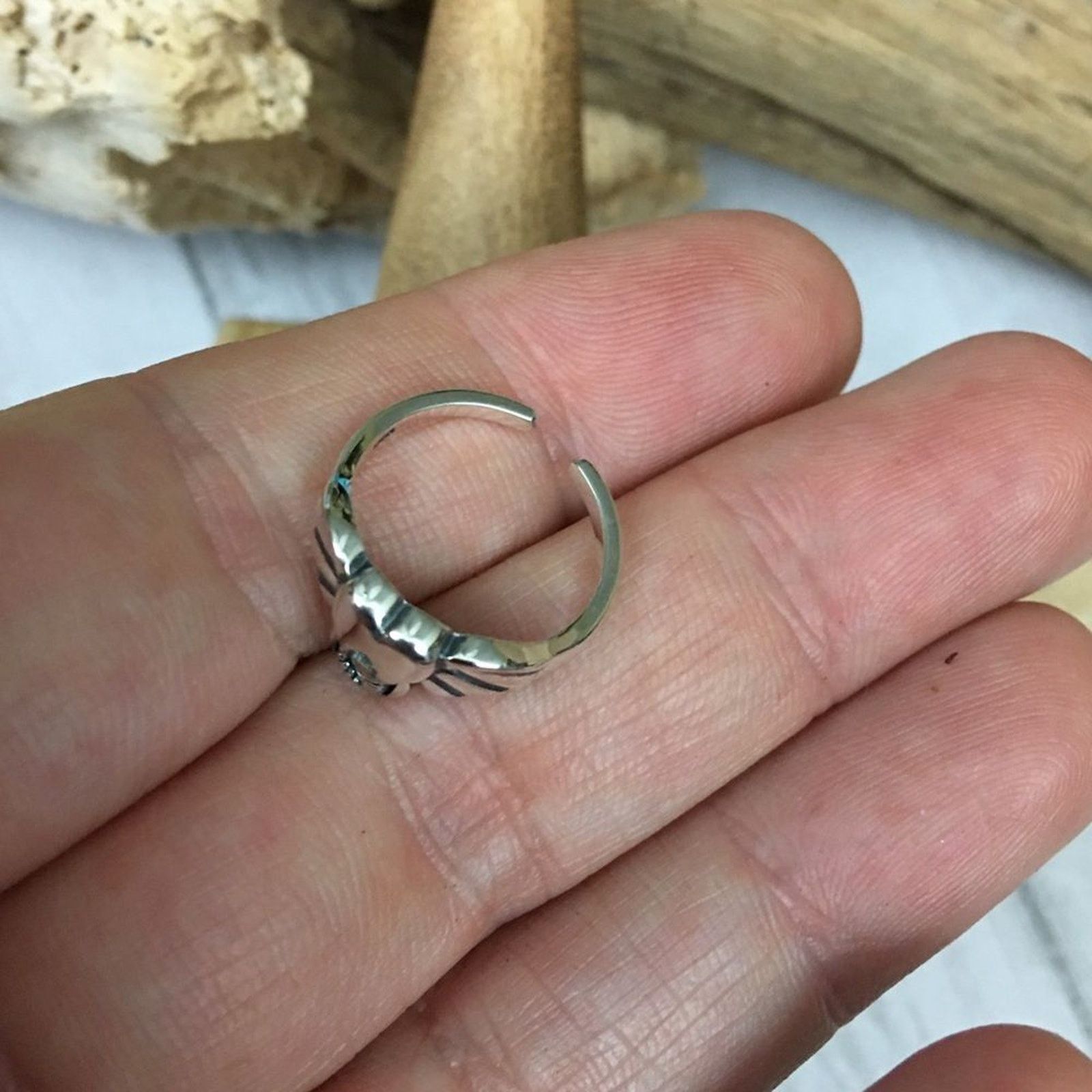 The Unbranded Brand Elephant Head Sterling Silver Toe Ring Size ONE SIZE - 4 Thumbnail