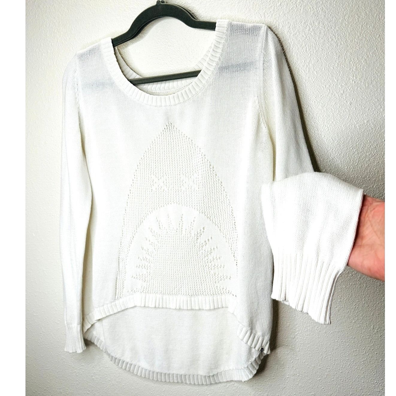 Billabong Billabong Boat Neck High Low Shark Knit Pattern Sweater M Size M / US 6-8 / IT 42-44 - 1 Thumbnail