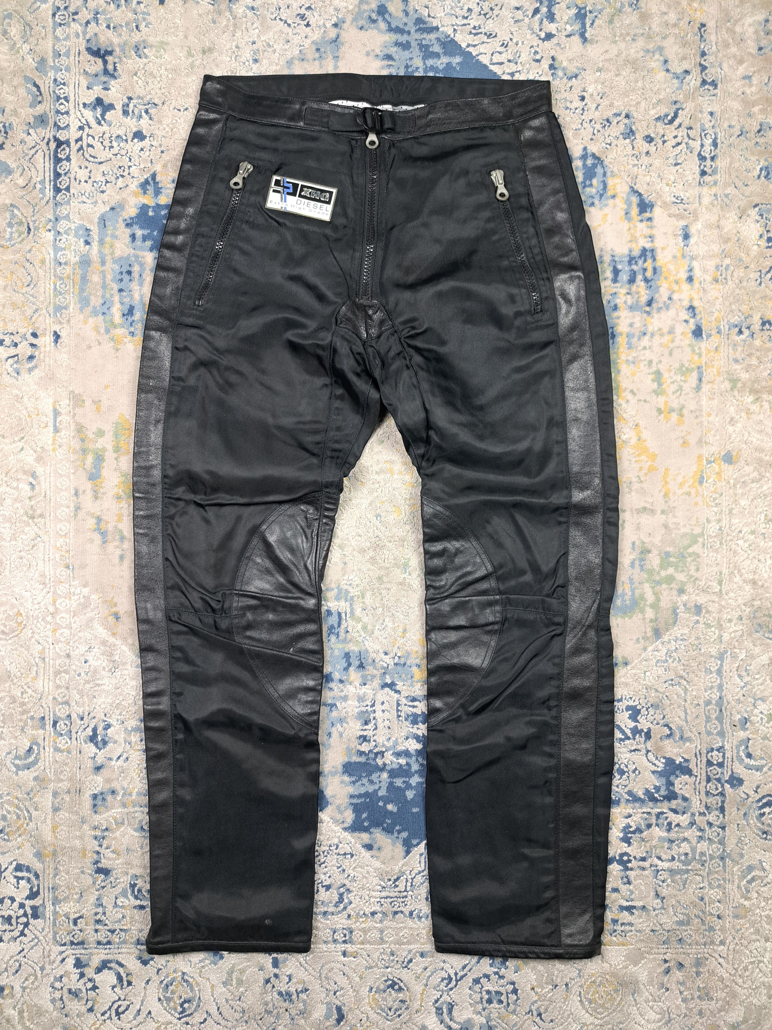 Diesel Very Rare Diesel XHG Leather Details Nylon Pants Avant Garde Size US 32 / EU 48 - 5 Thumbnail