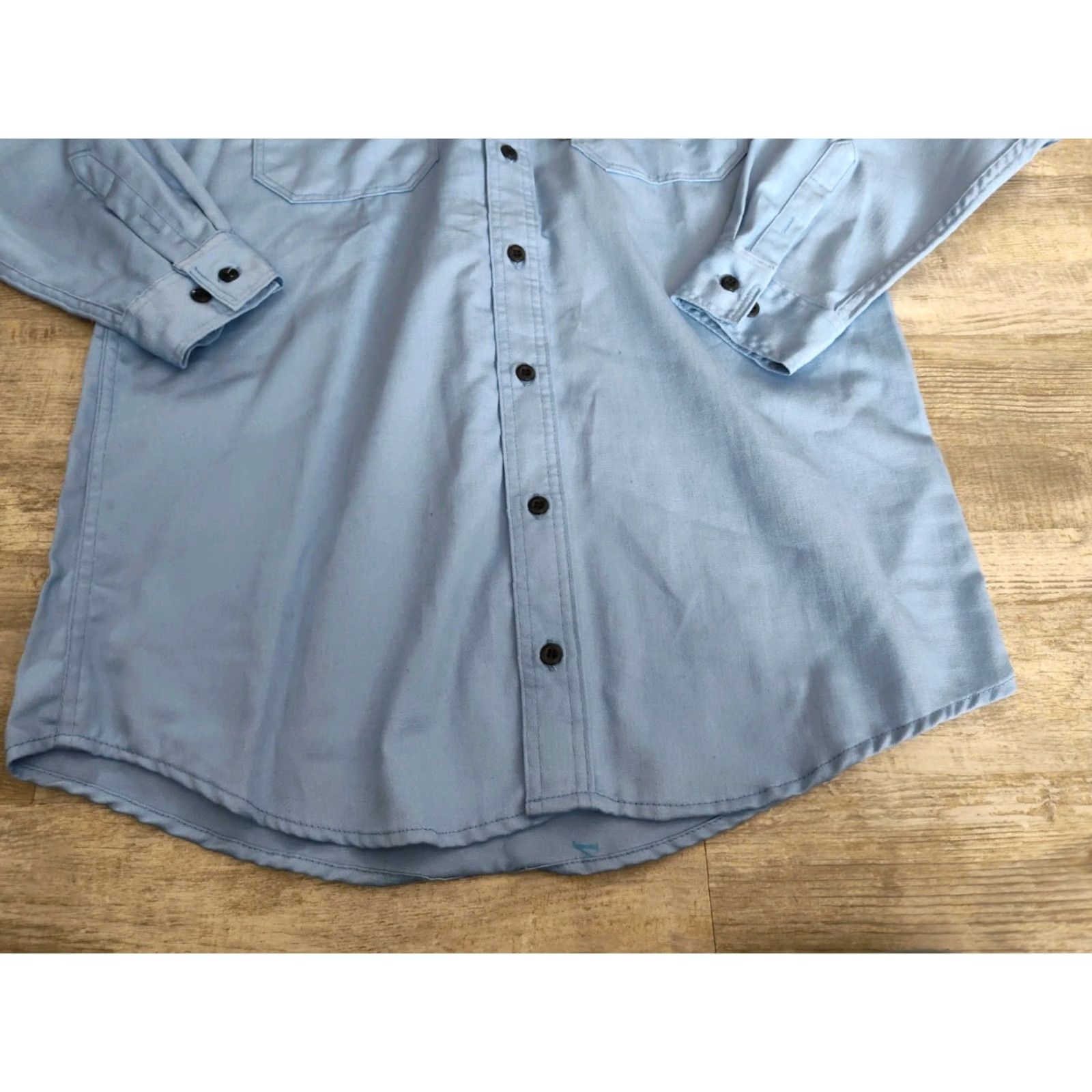 Vintage VINTAGE Rasco FR Men's Western Cowboy Shirt Long Sleeve Button-Up Casual Workwear Fall Winter Blue Medium Size US M / EU 48-50 / 2 - 3 Thumbnail