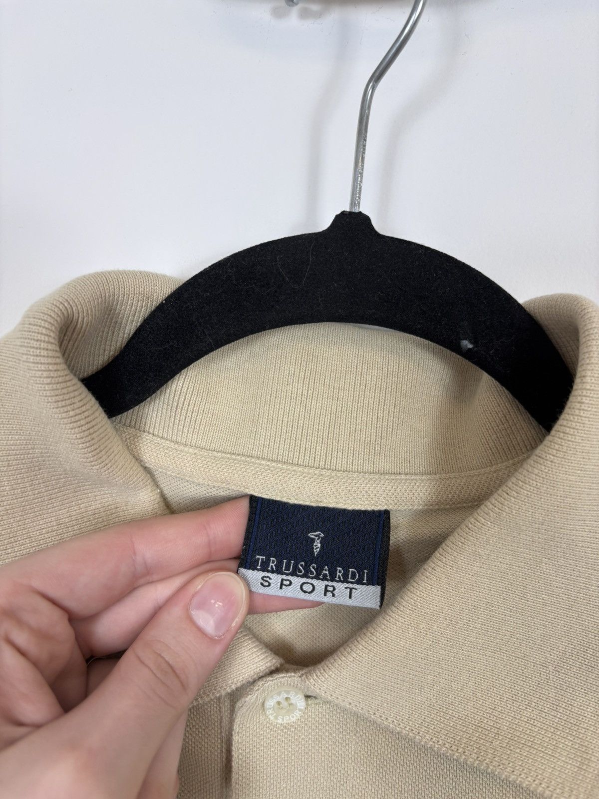 Trussardi Trussardi Sport Vintage Men’s Cotton Beige Polo Shirt Size US XL / EU 56 / 4 - 8 Thumbnail