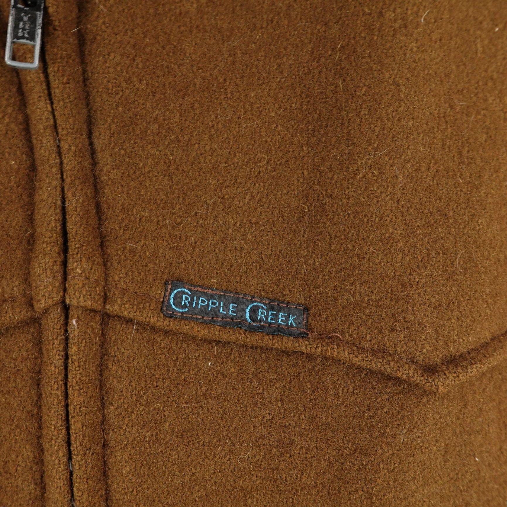 Vintage VINTAGE Cripple Creek Jacket Mens XL Brown Wool Mid-Length Quilted Full Zip Insulated Lined Pockets Western Cowboy 90s Mens Size US XL / EU 56 / 4 - 6 Thumbnail