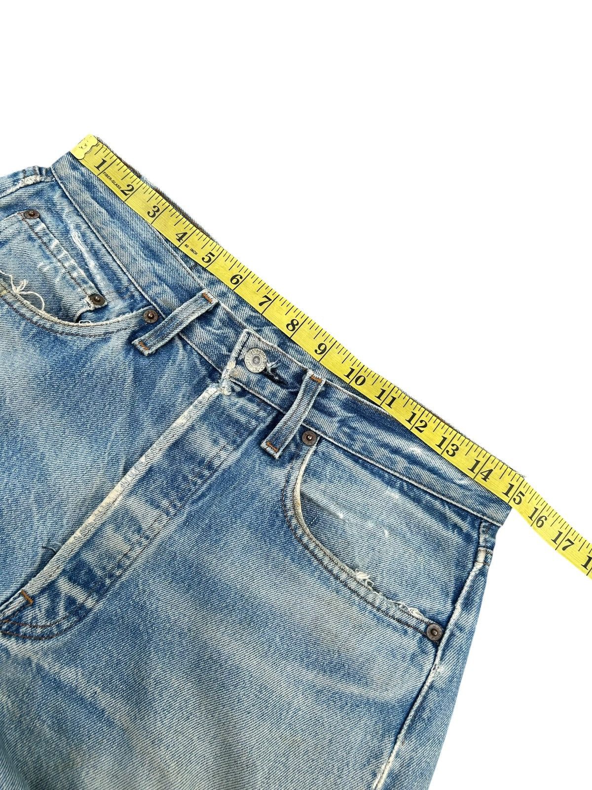 Levi's Vintage Clothing 80's THRASHED Levi's 555 Reconstructed Repair Denim Size US 30 / EU 46 - 20 Thumbnail