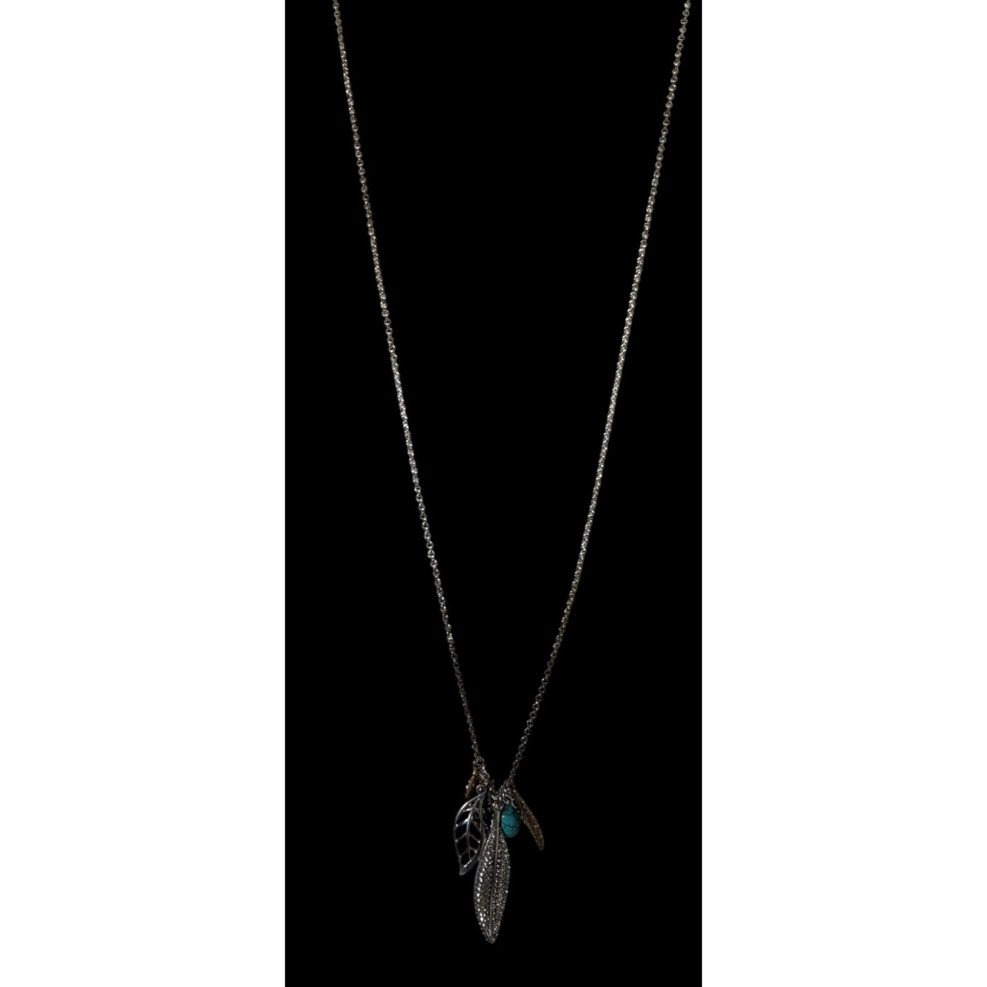 American Eagle Outfitters American Eagle Y2K Multi-Leaf And Feather Pendant Necklace W Size ONE SIZE - 5 Thumbnail
