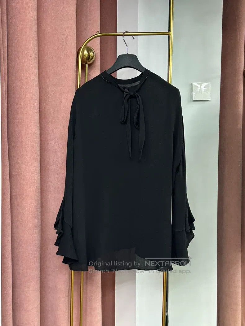 Valentino Valentino Silk lace-up long-sleeved top Size M / US 6-8 / IT 42-44 - 2 Thumbnail