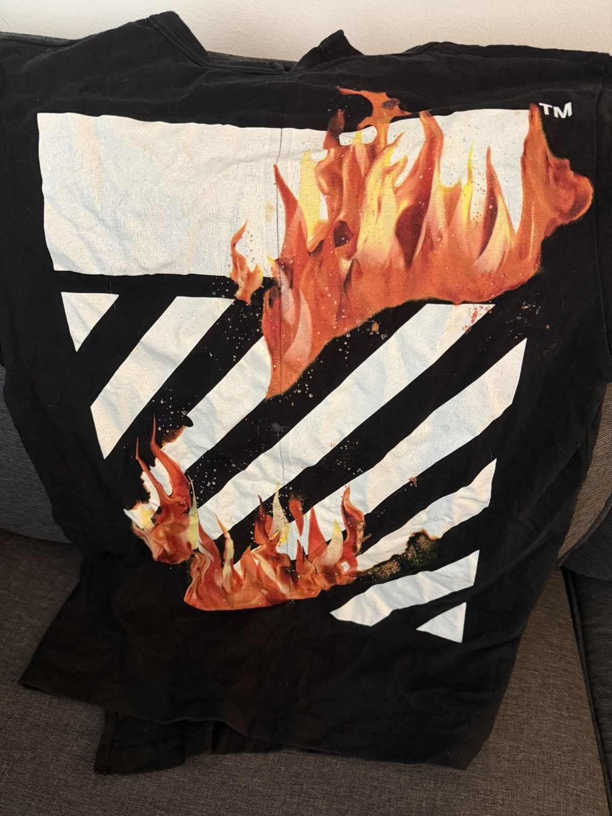 Off-White Off-White Flames Tee Size US S / EU 44-46 / 1 - 2 Thumbnail