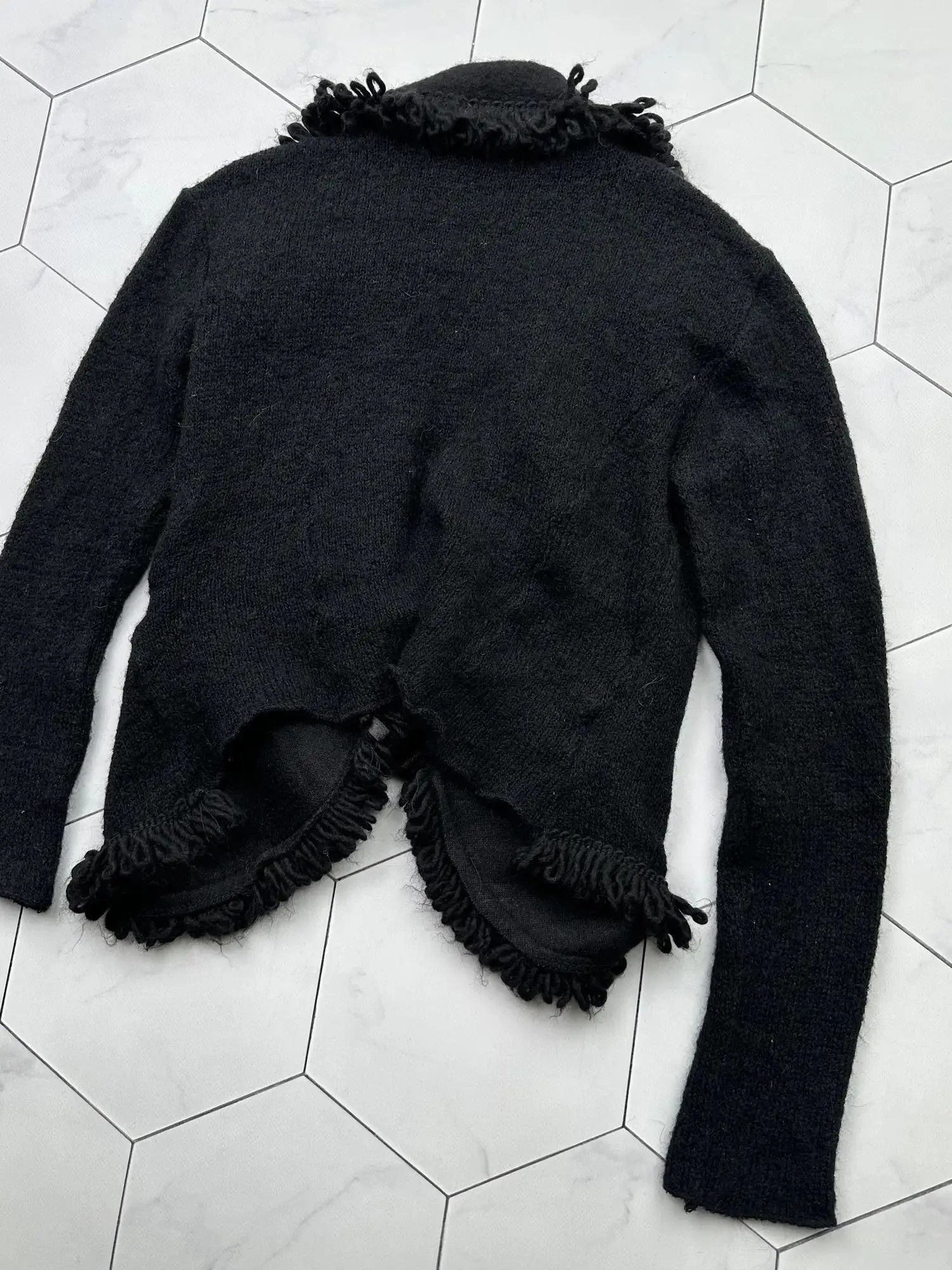 Japanese Brand Vintage Wool Asymmetry Blouse (B445)E2D15 Size XS / US 0-2 / IT 36-38 - 6 Thumbnail