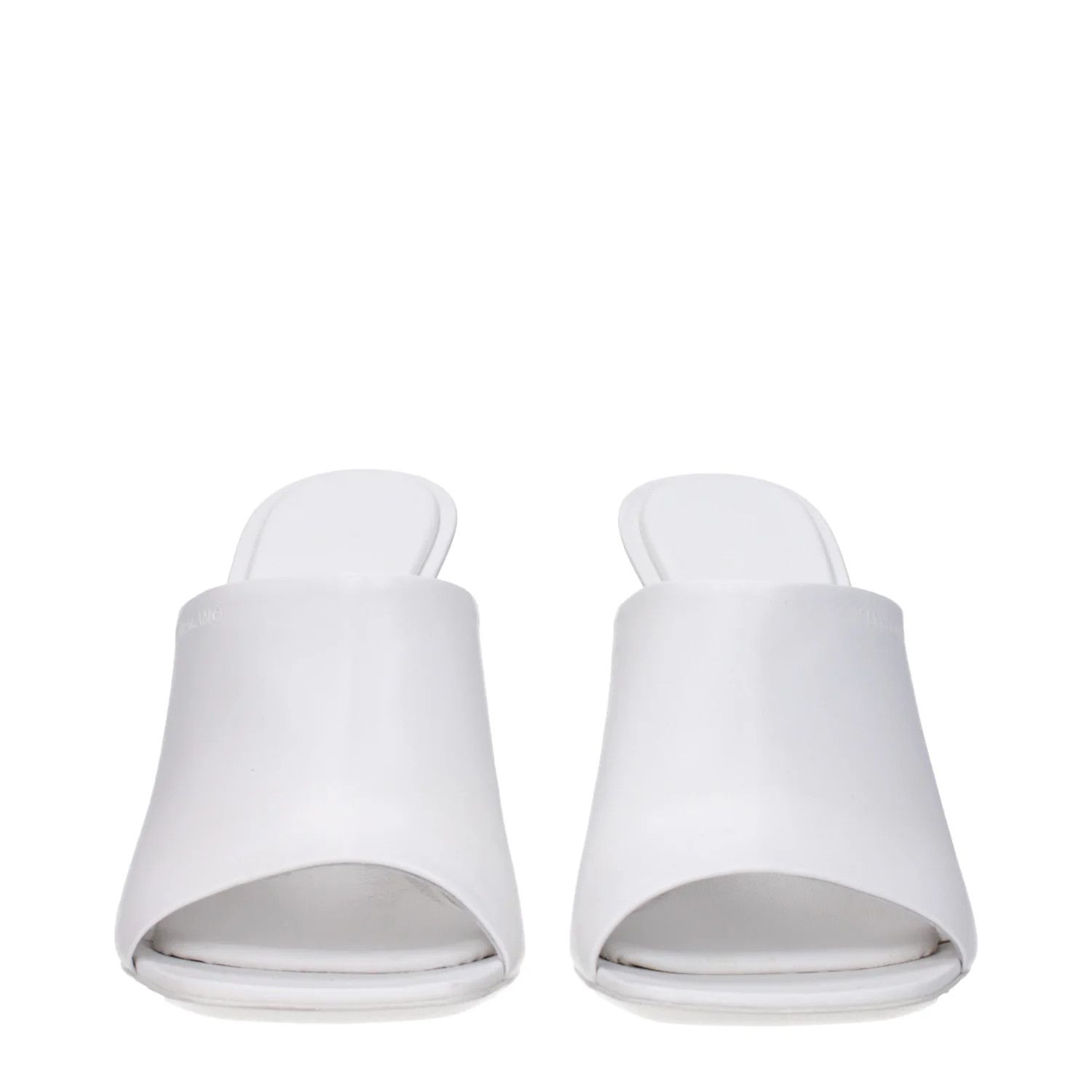 Salvatore Ferragamo o1s1rm0724 Astro Leather Mules in White Size US 9.5 / IT 39.5 - 3 Thumbnail