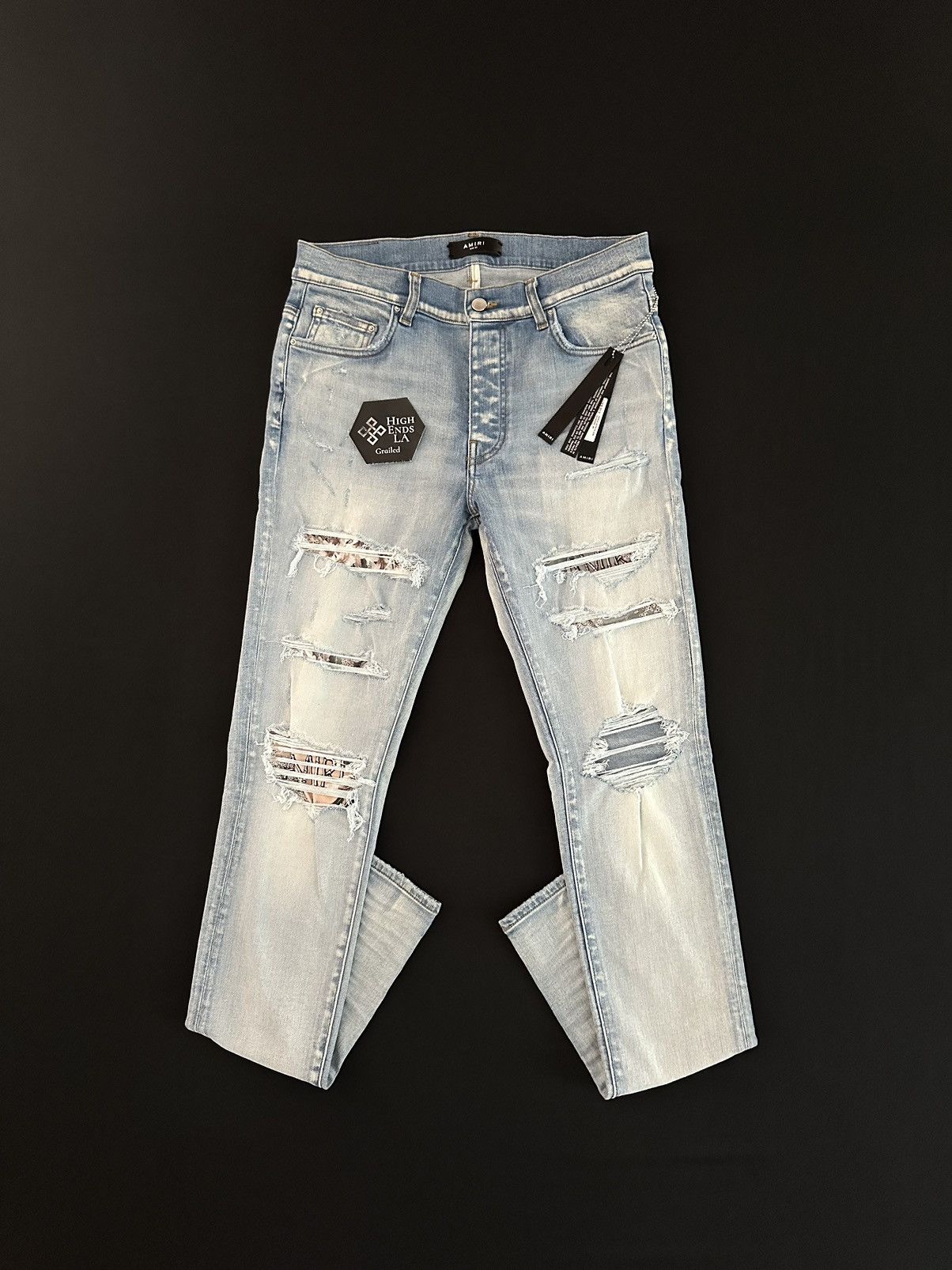Amiri Amiri Hibiscus Artpatch Denim Jeans Size US 32 / EU 48 - 1 Thumbnail