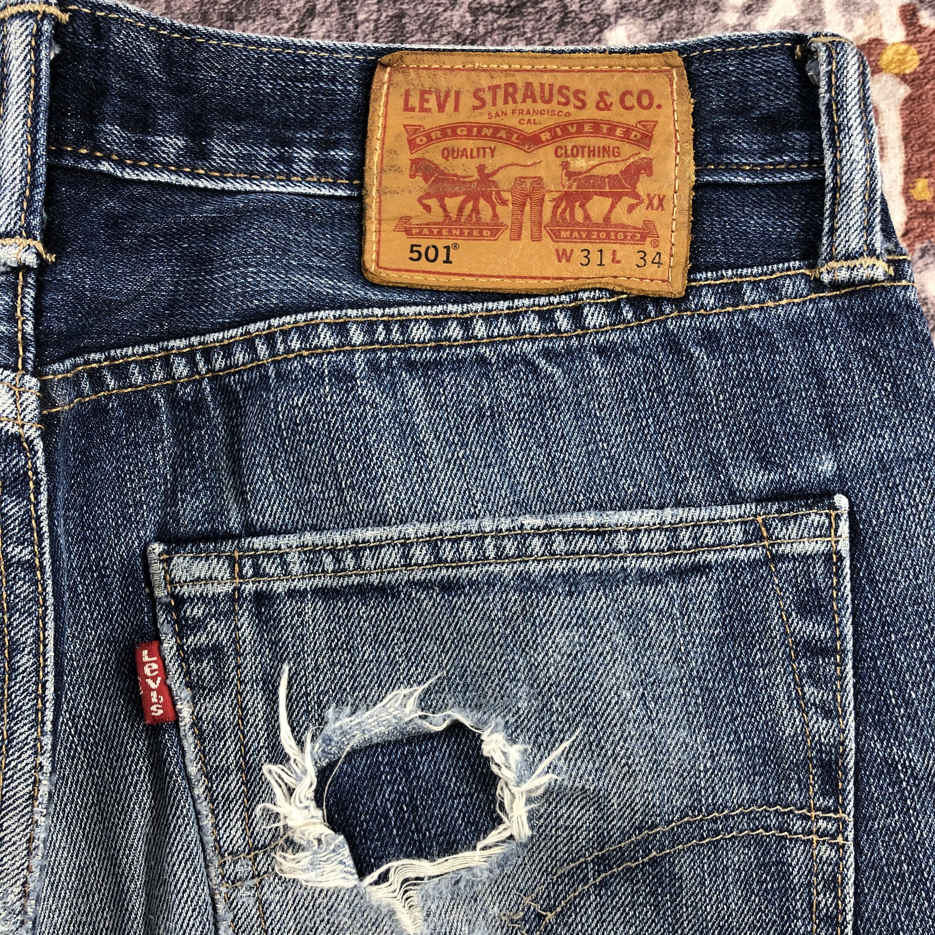 Levi's Vintage Blue Wash Levis 501 Jeans-JM2256 Size US 32 / EU 48 - 7 Thumbnail