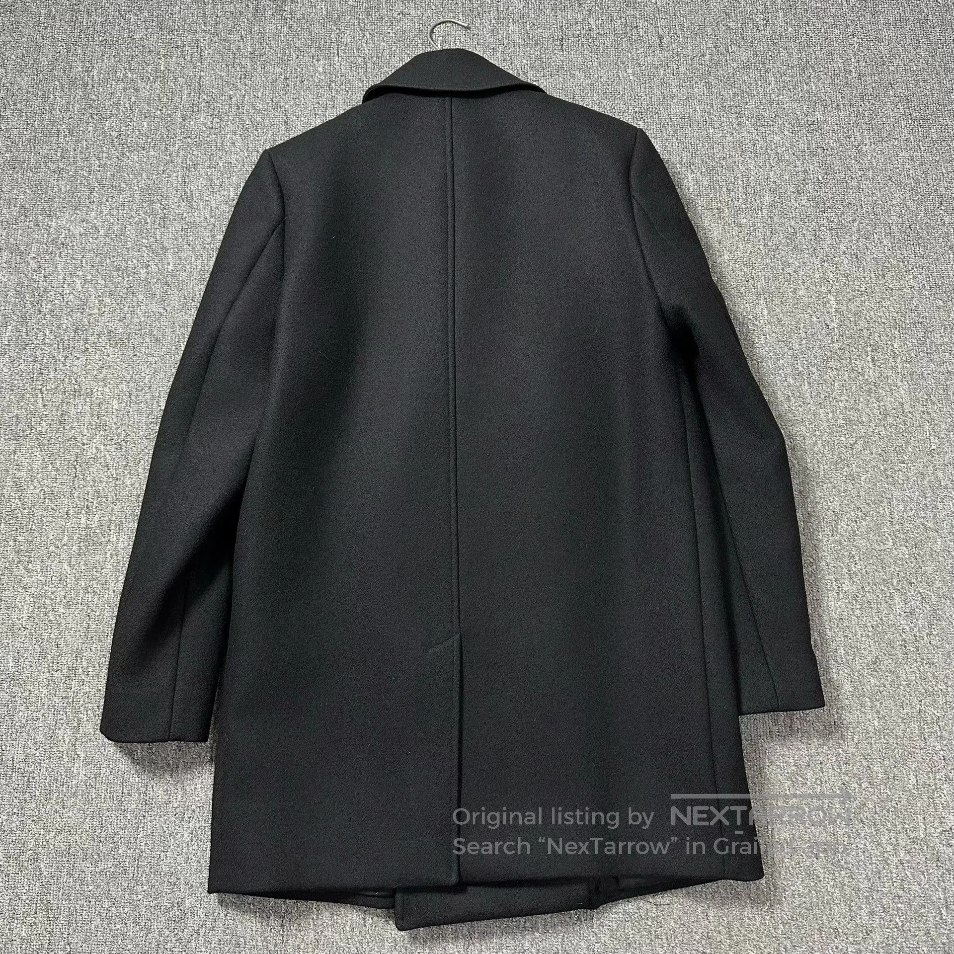 Saint Laurent Paris Saint Laurent Black Wool Double-Breasted Coat. Size US M / EU 48-50 / 2 - 3 Thumbnail
