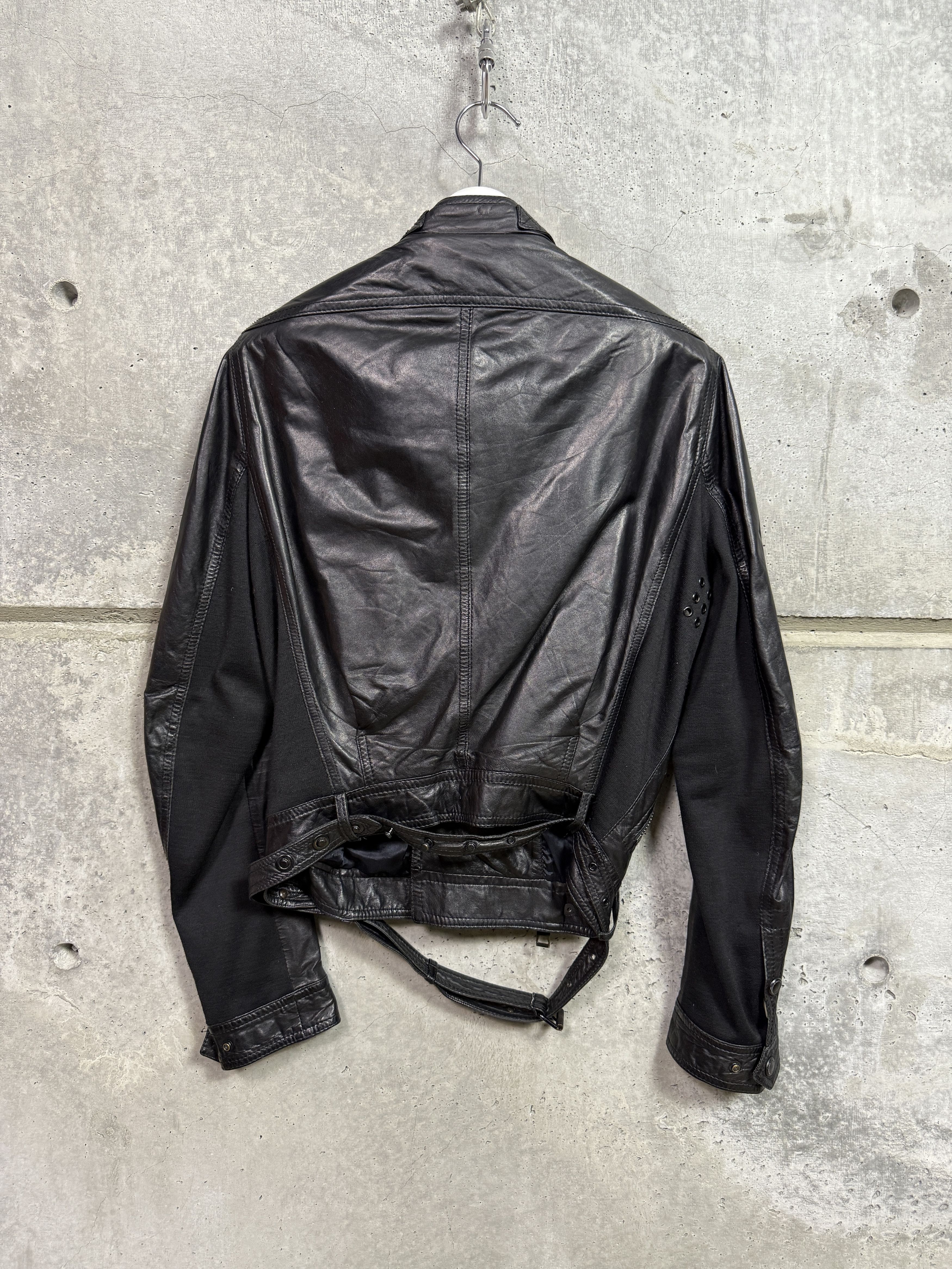 Burberry Prorsum Burberry Prorsum SS11 Belted Leather Racer Biker Jacket Size US S / EU 44-46 / 1 - 2 Thumbnail