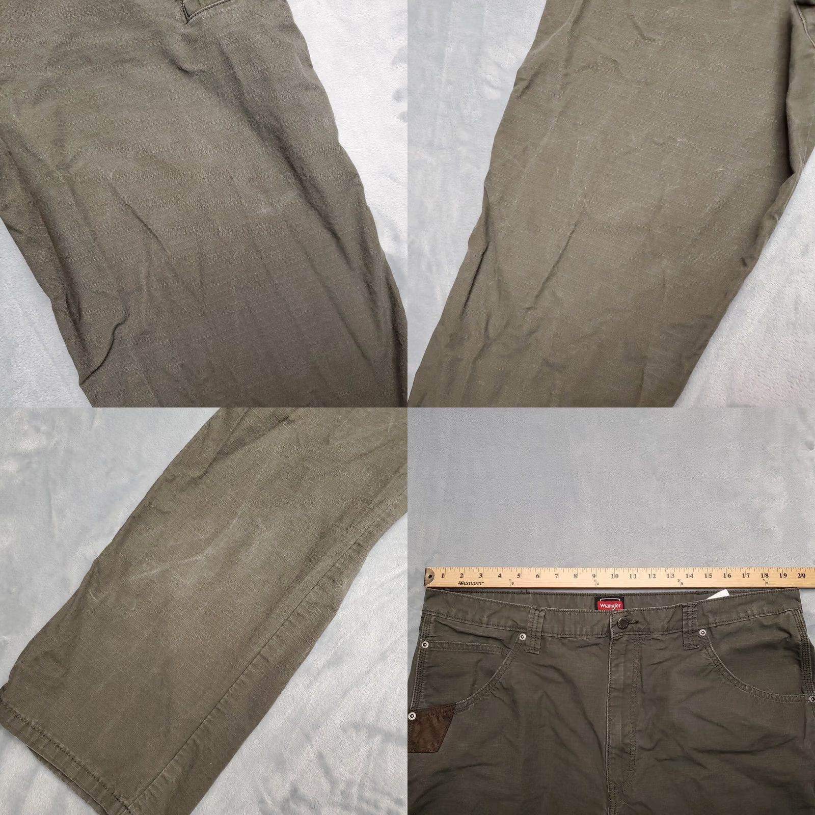 Wrangler Wrangler Pants Mens 40x32 Green RIGGS Workwear Cargo Canvas 5-Pocket Utility Outdoors Mens Size US 40 / EU 56 - 8 Thumbnail