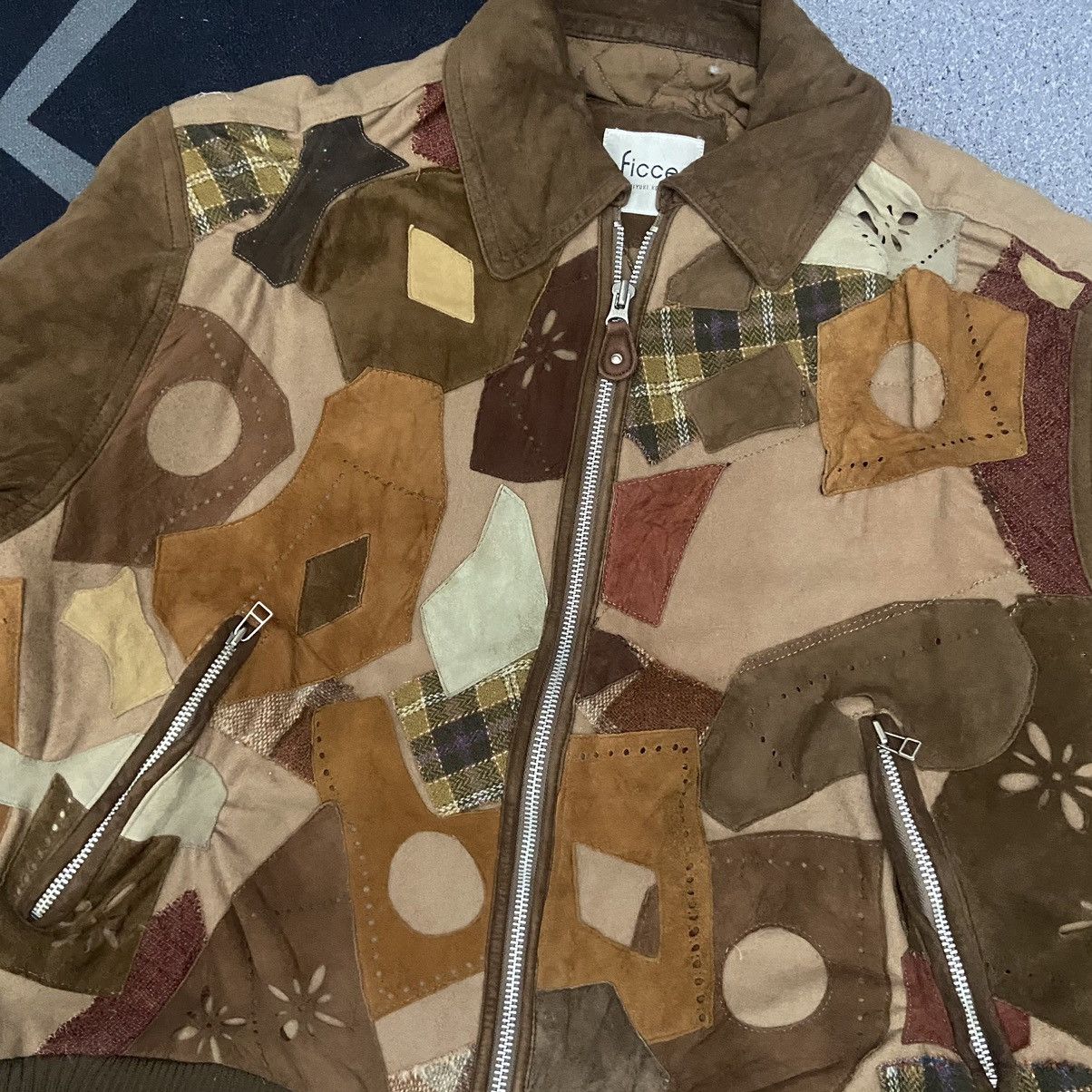 Japanese Brand × Yoshiyuki Konishi Vintage 1990s Ficce Yoshiyuki Konishi Patchwork Jacket Size US L / EU 52-54 / 3 - 2 Thumbnail