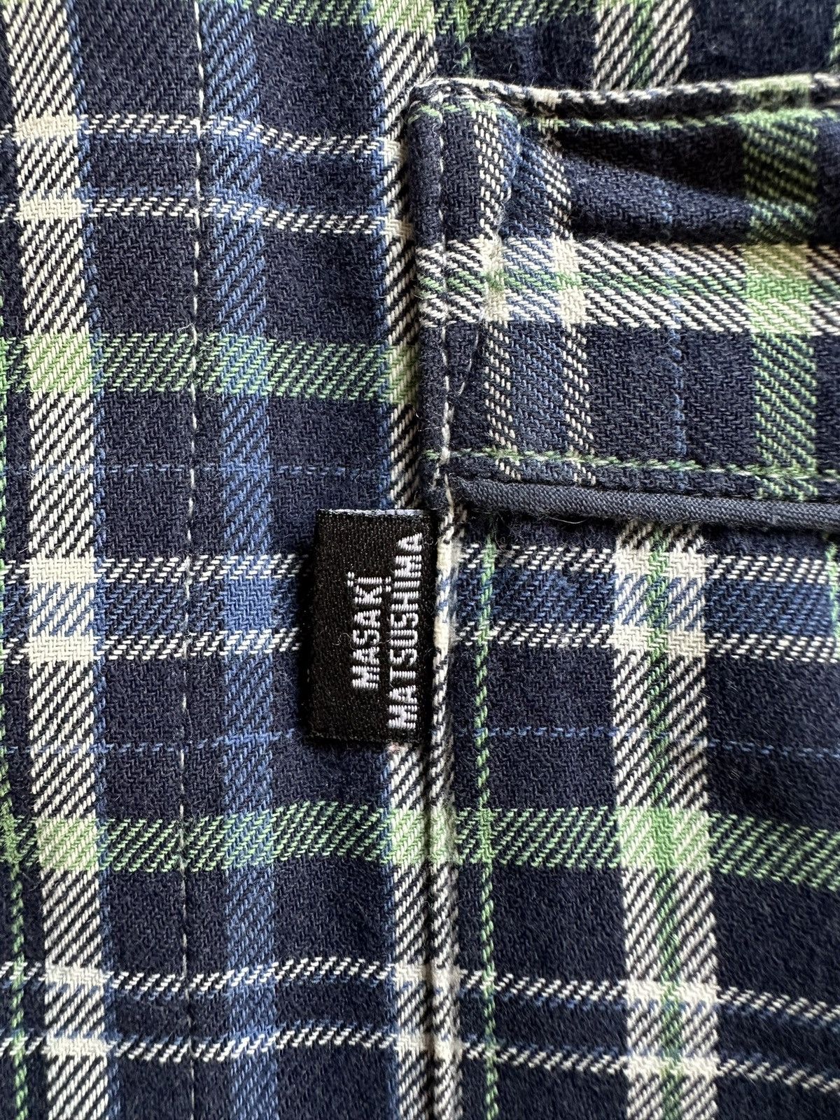 Masaki Matsushima 00's Masaki Matsushima flannel plaid open color shirt Size US L / EU 52-54 / 3 - 16 Thumbnail