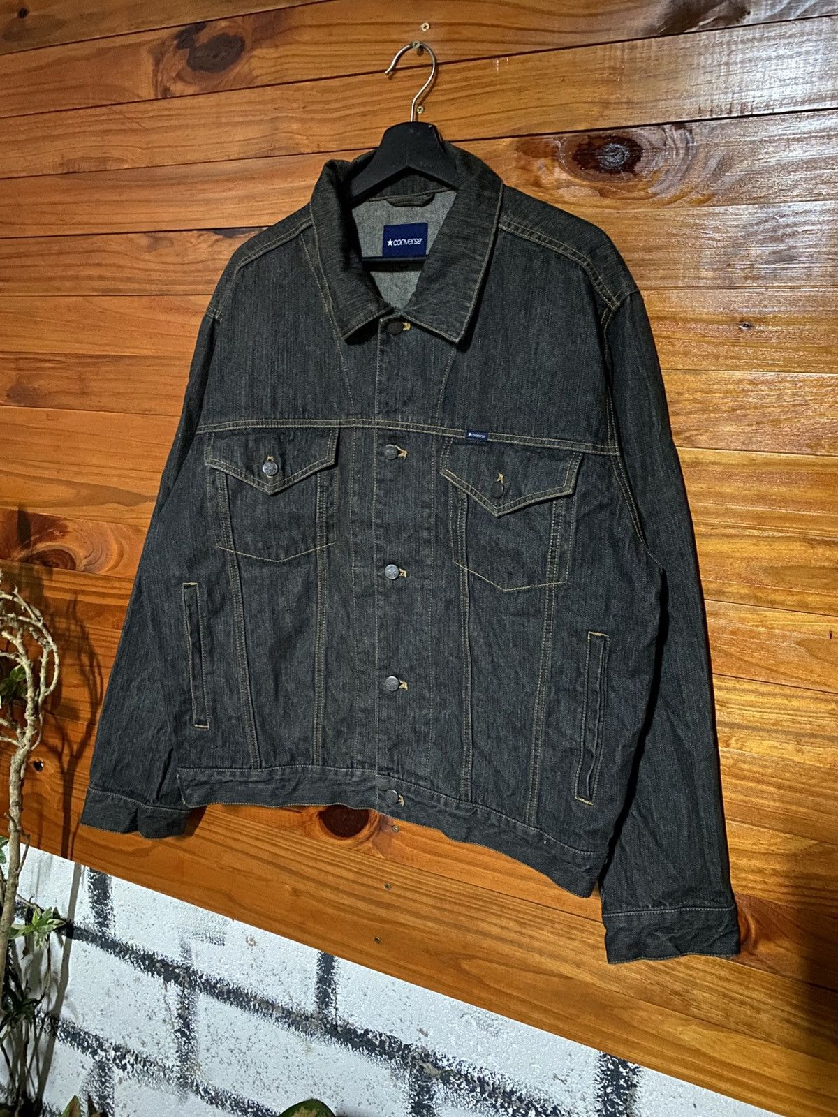Converse Converse Denim Trucker Jacket | Vintage Indigo Jean Jacket Size US XXL / EU 58 / 5 - 4 Thumbnail