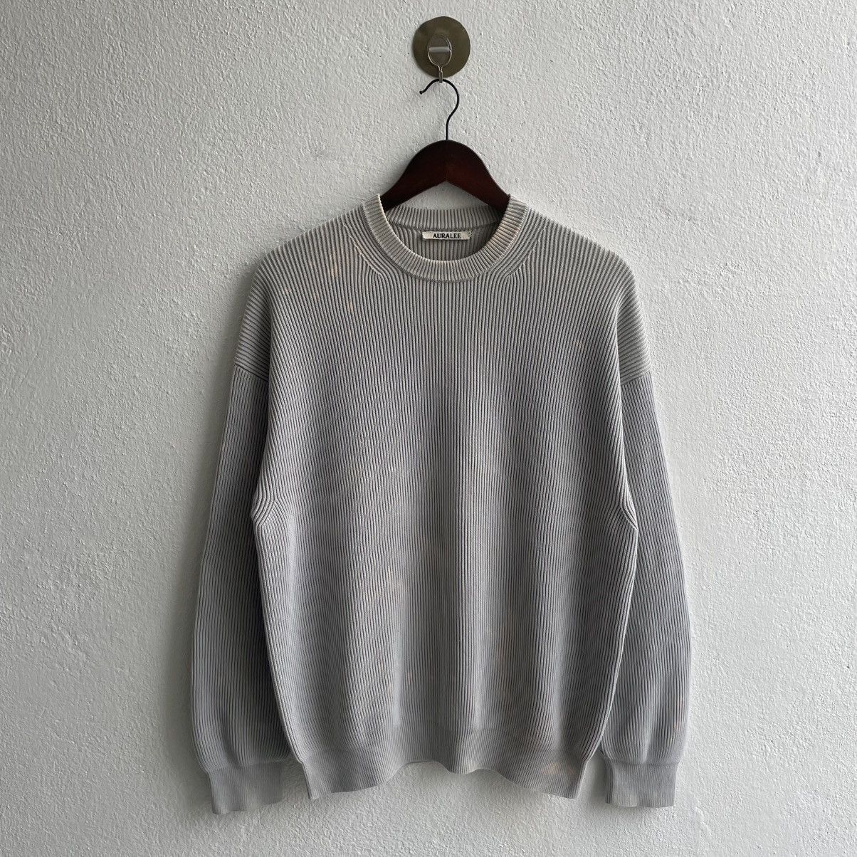 SS22 Auralee Super Hard Knit Twist Rib Knit Sweater