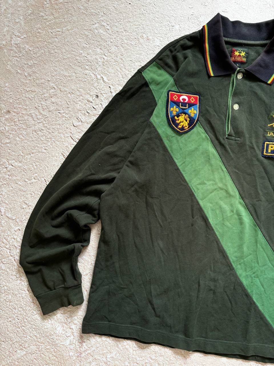 Japanese Brand Polo Ralph Lauren style distressed rugby sweatshirt Size US L / EU 52-54 / 3 - 3 Thumbnail