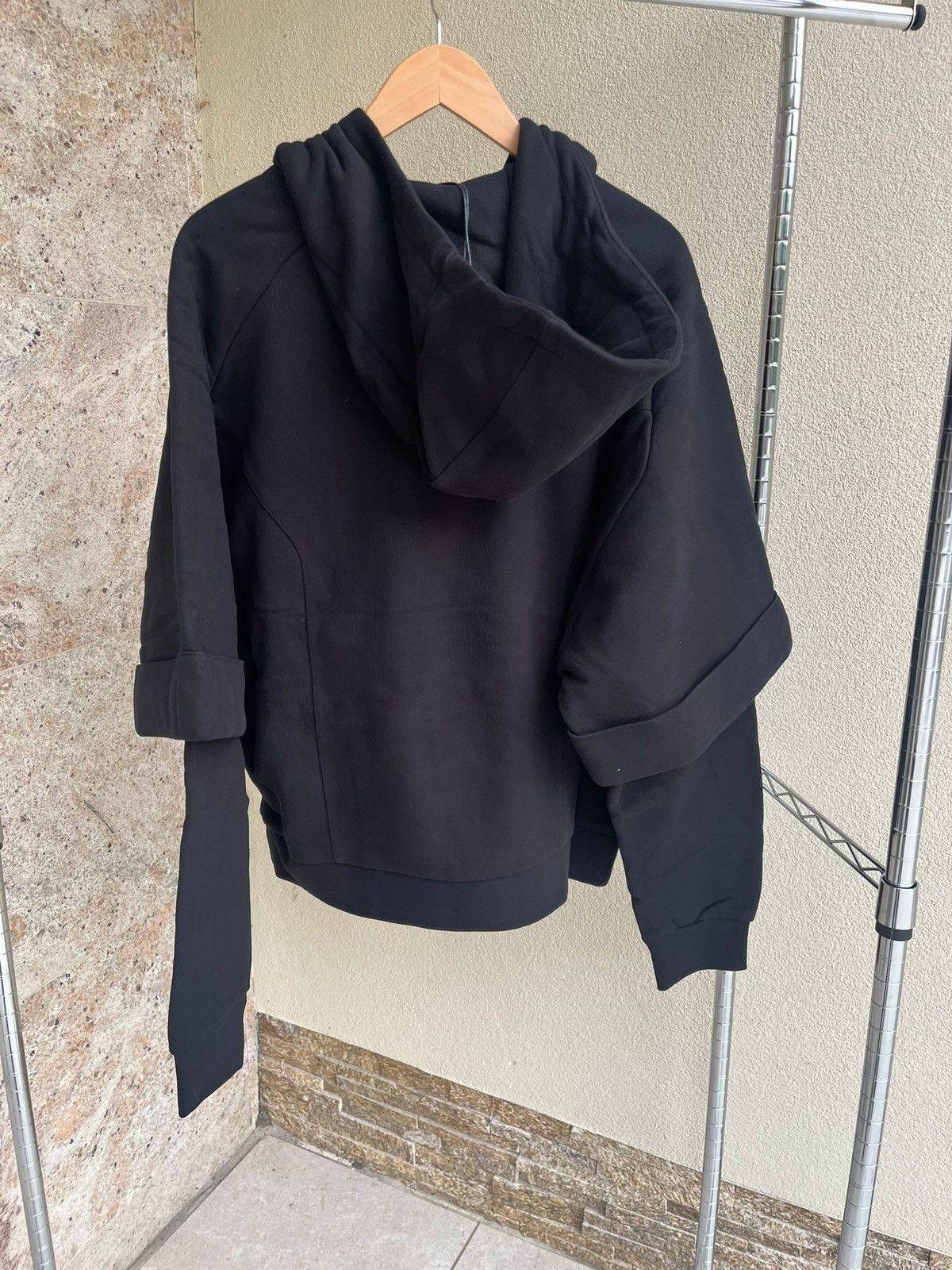 Balmain Layered Sleeve Tokyo Embroidered Logo Hoodie in Black Size US M / EU 48-50 / 2 - 21 Thumbnail