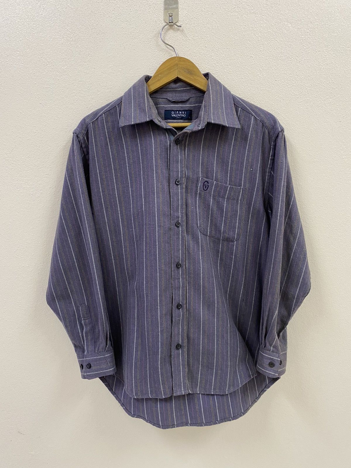 Vtg Gianni Valentino Shirt Button Up