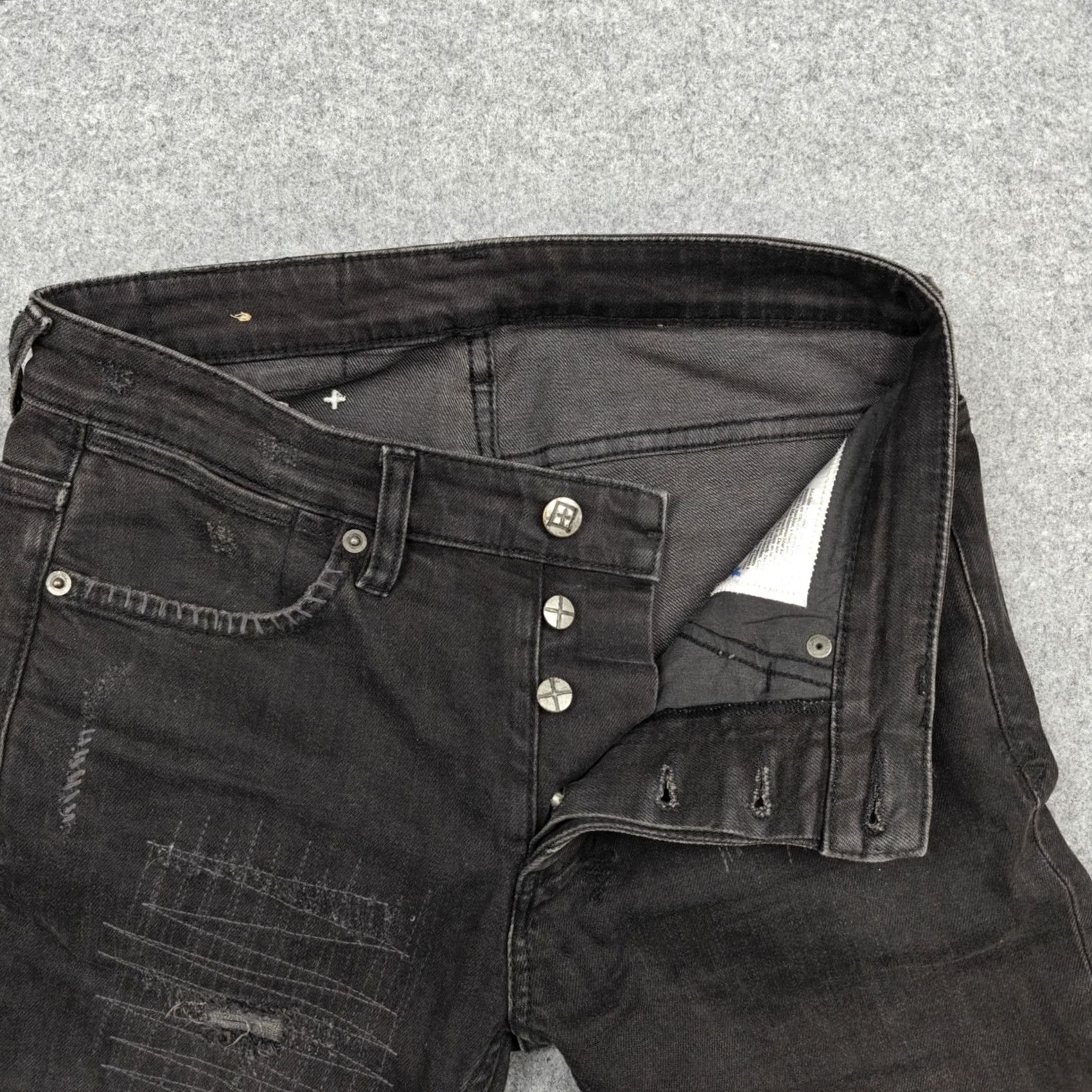 Ksubi VINTAGE Ksubi Van Winkle Scrapyard Jeans Mens 29x32 Black Slim Stretch Denim Charcoal Size US 29 - 3 Thumbnail