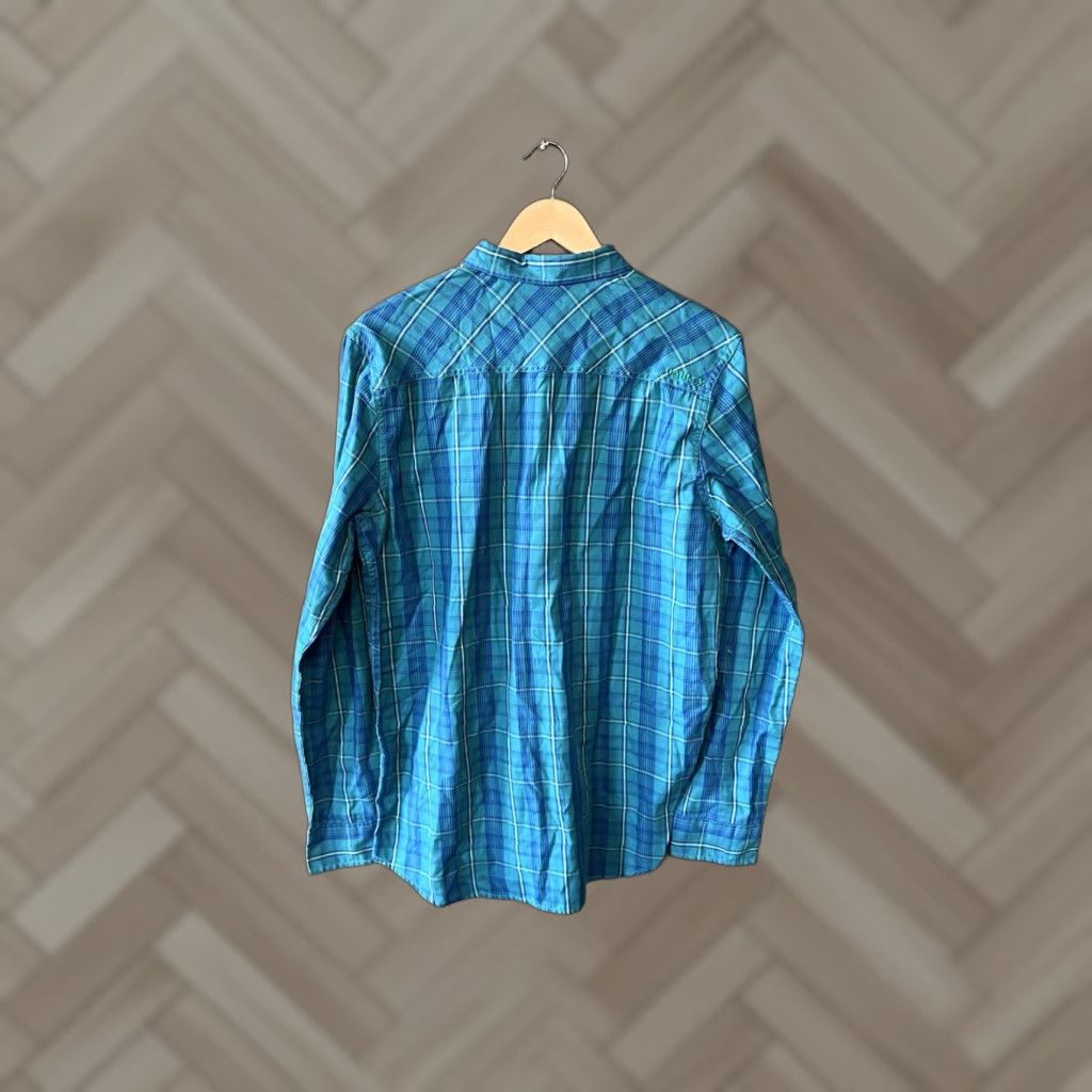 Oakley Oakley Mens Blue Plaid Long Sleeve Button-Up Single Pocket Size L Size US L / EU 52-54 / 3 - 1 Thumbnail