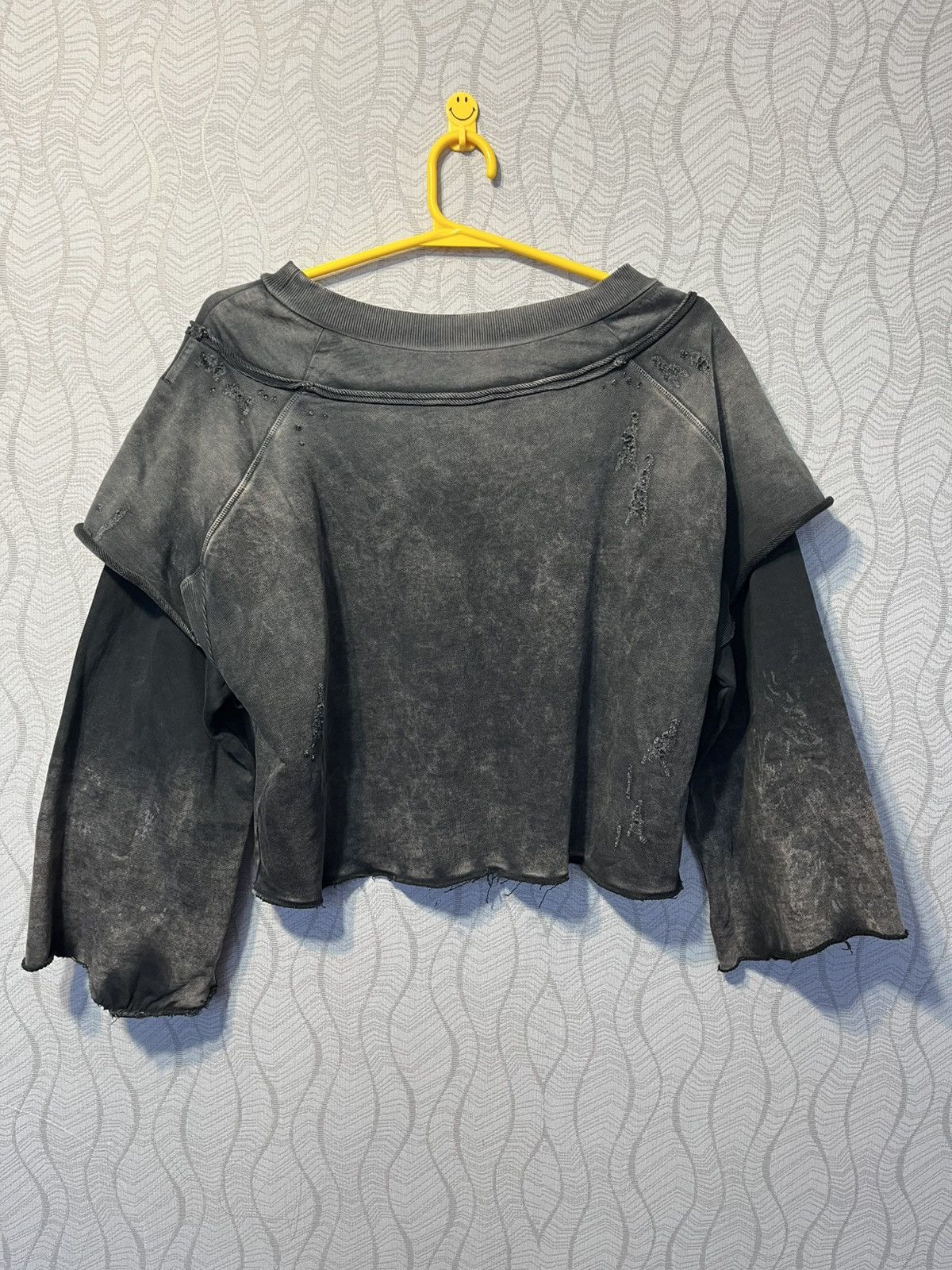 Diesel Diesel F Strat Distressed Cropped Avant Garde Sweatshirt Size S / US 4 / IT 40 - 3 Thumbnail