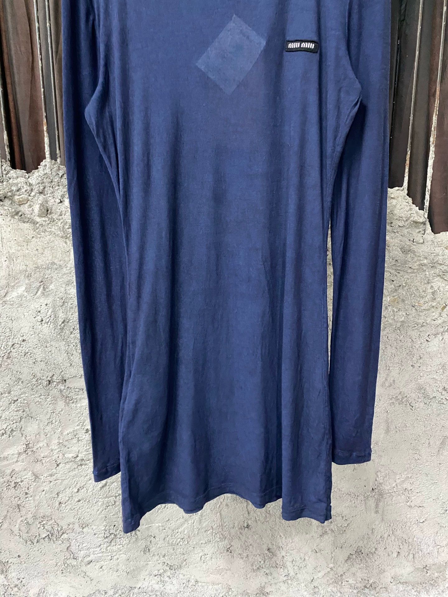 Miu Miu MIU MIU Navy Blue Long-Sleeve Top Women's Size M / US 6-8 / IT 42-44 - 4 Thumbnail