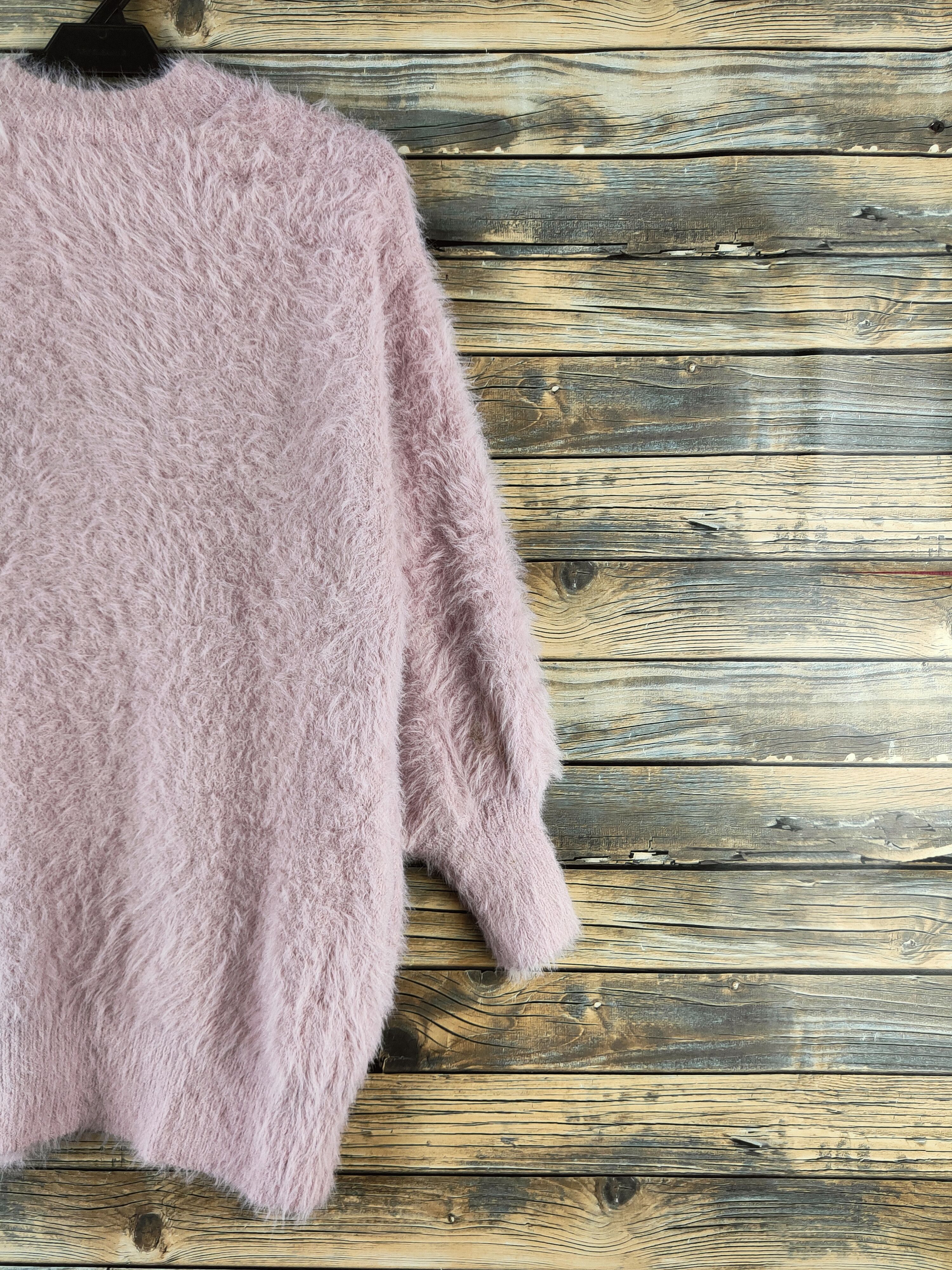 Japanese Brand DL GU Pink Fur Mohair shaggy Knitwear Cardigan #46-997 Size M / US 6-8 / IT 42-44 - 9 Thumbnail